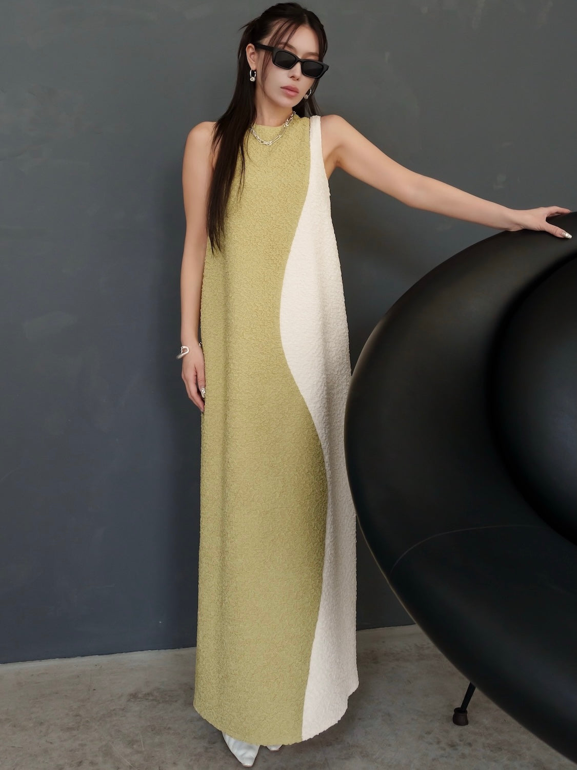 Wave バイカラー ワンピース