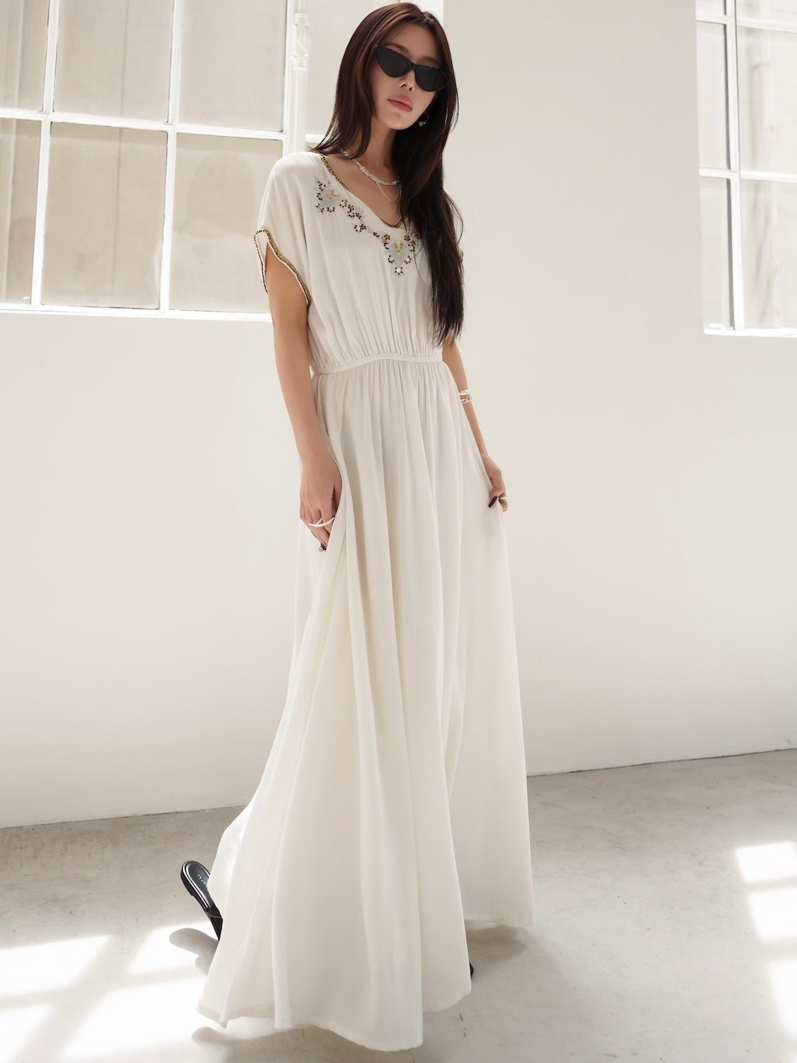 エンブロイダリー Rayon ワンピース