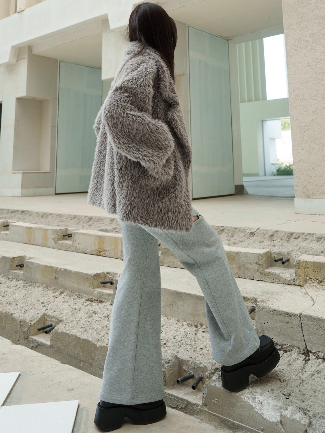 Suede ボンディング Fur コート