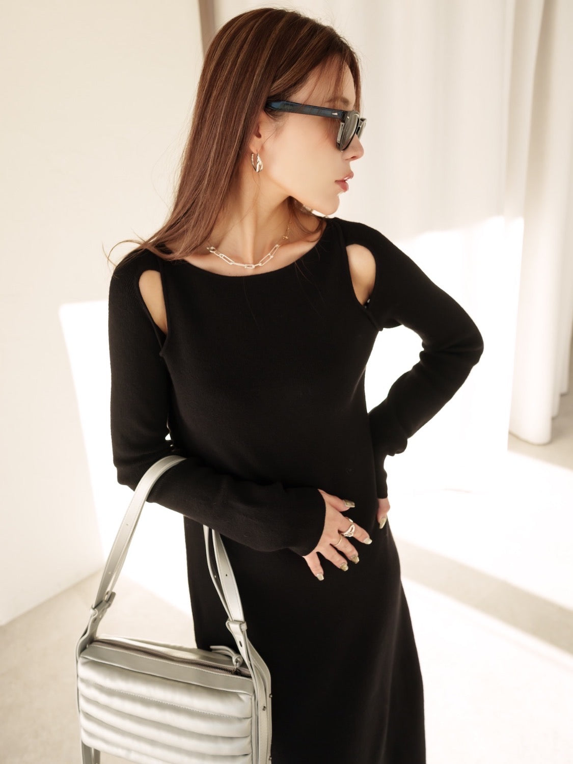 Open-shoulder ロングスリーブ OP