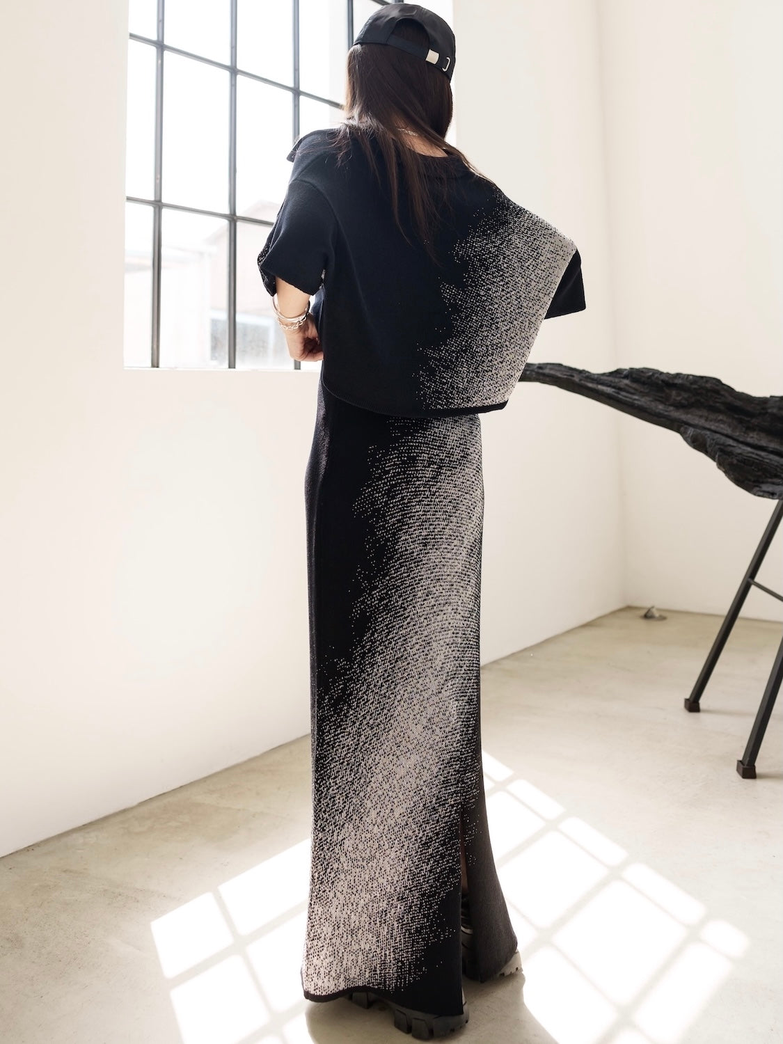 グラデーション ラメ KNIT スキッパー Set-up