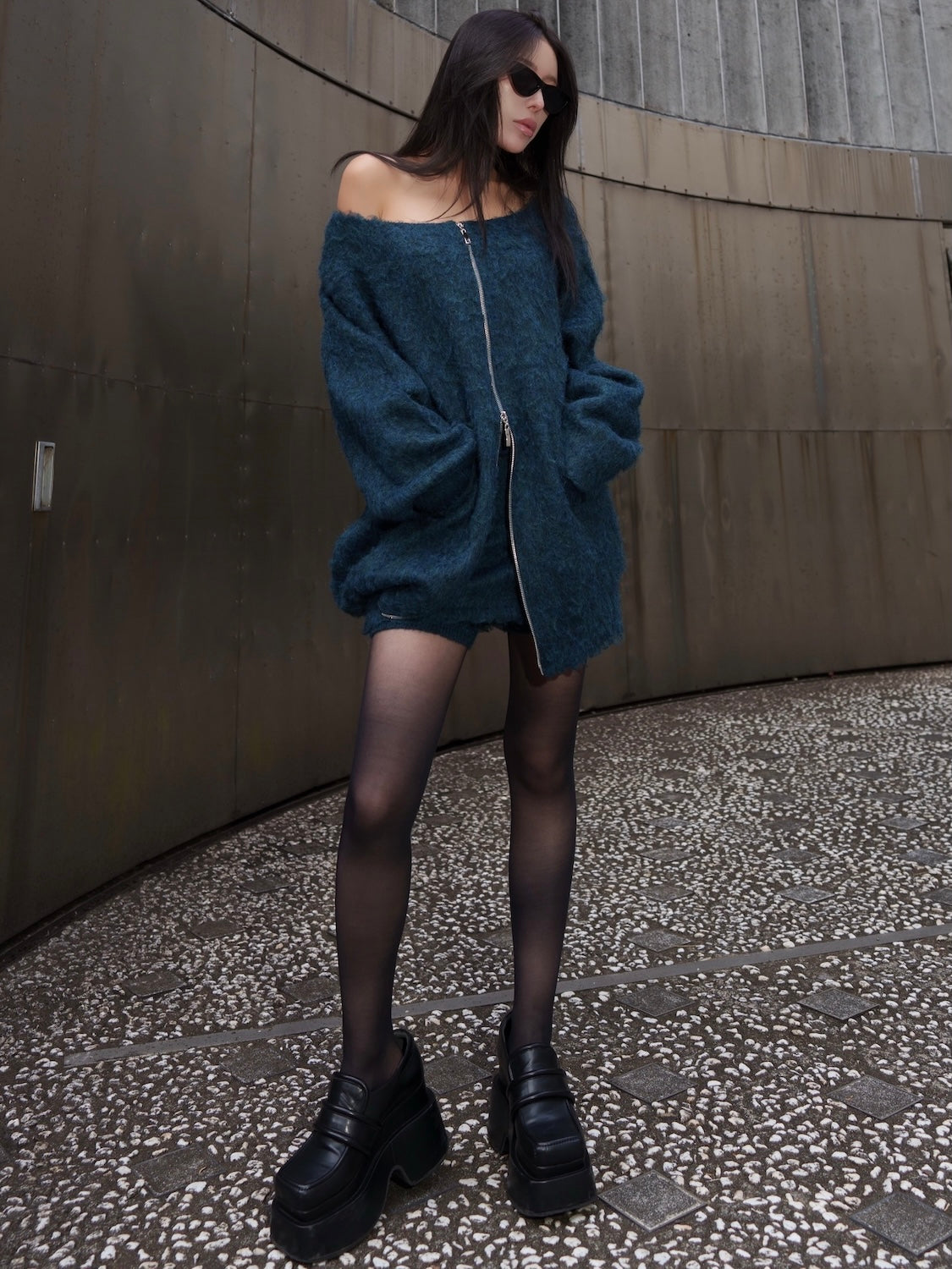 ショートパンツ レイヤード KNIT スカート