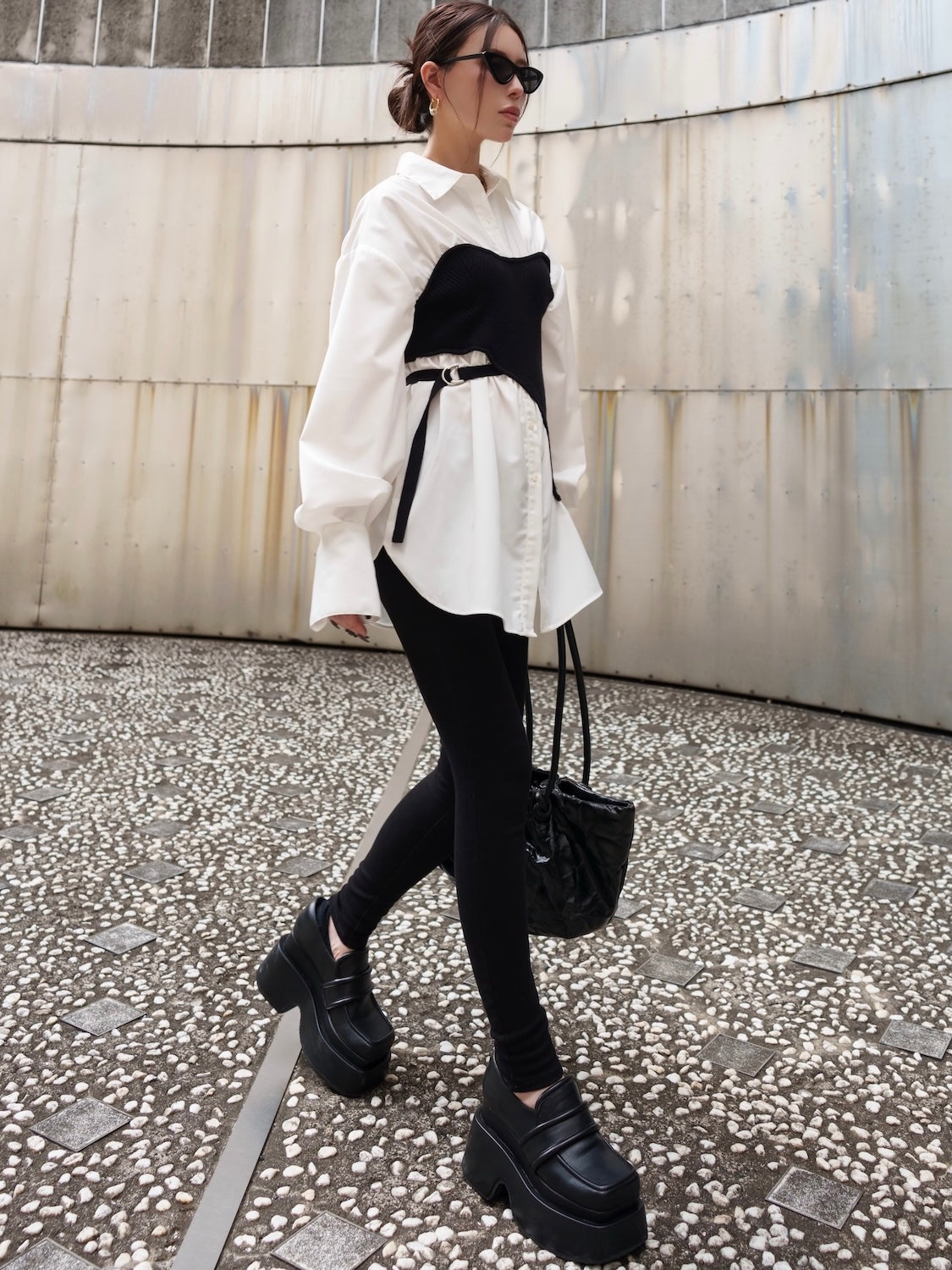 ドッキング KNITビスチェ シャツ