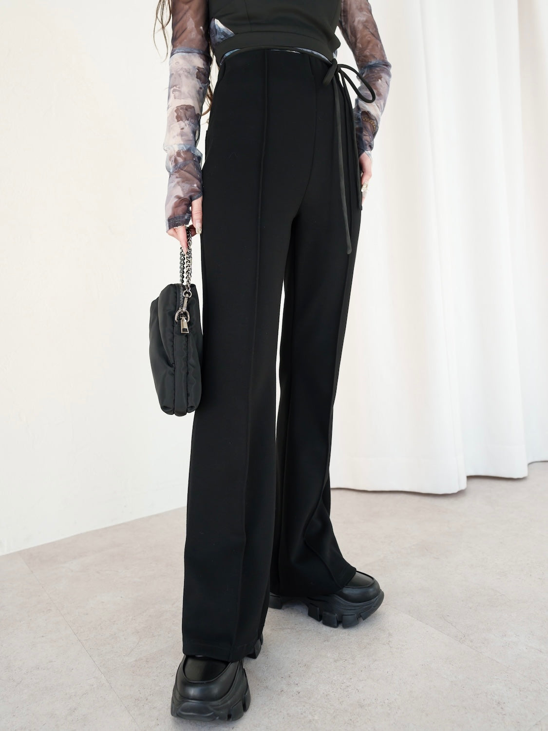 Jersey flare bottom