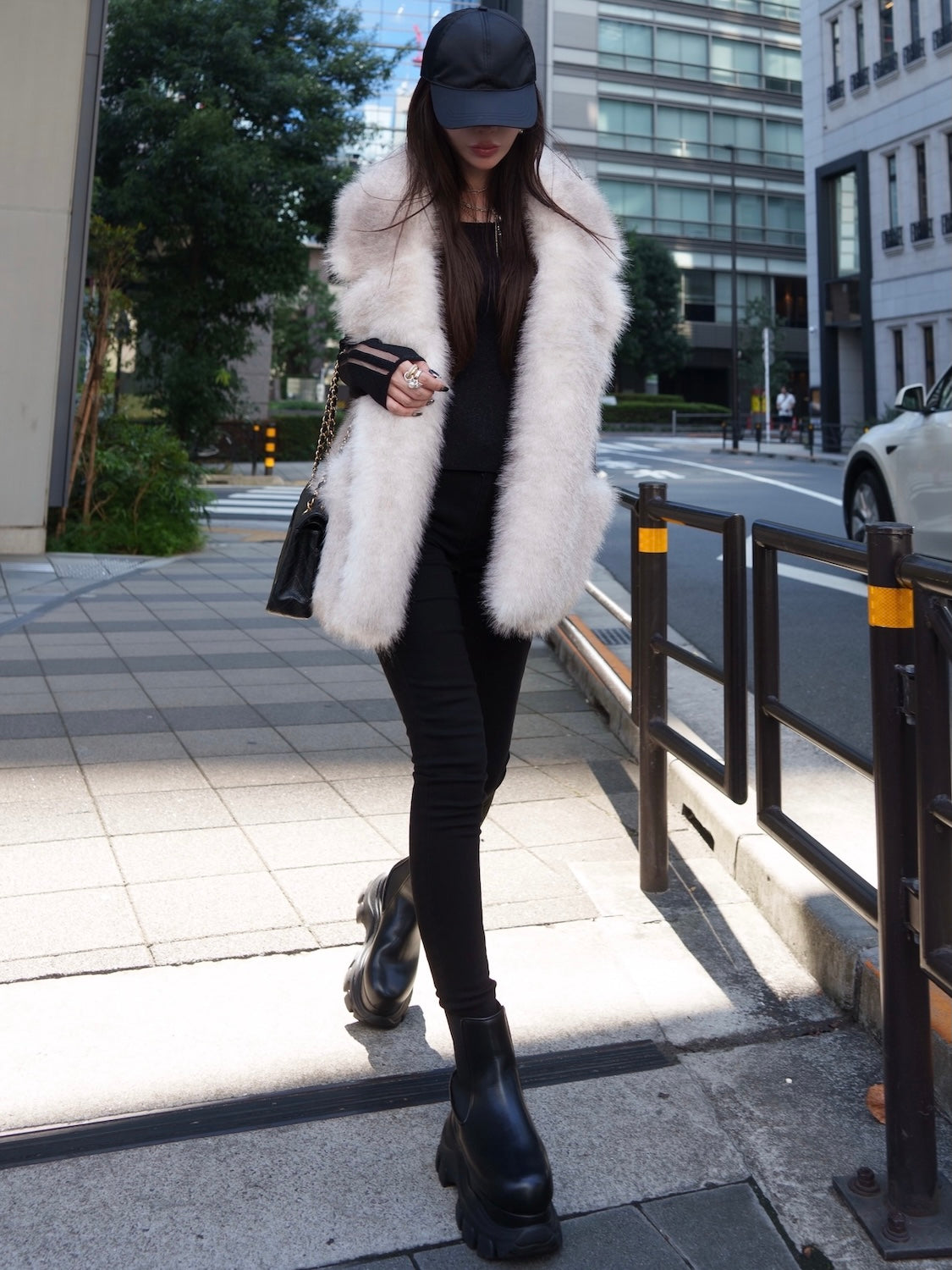 Suede ボンディング Fur ベスト