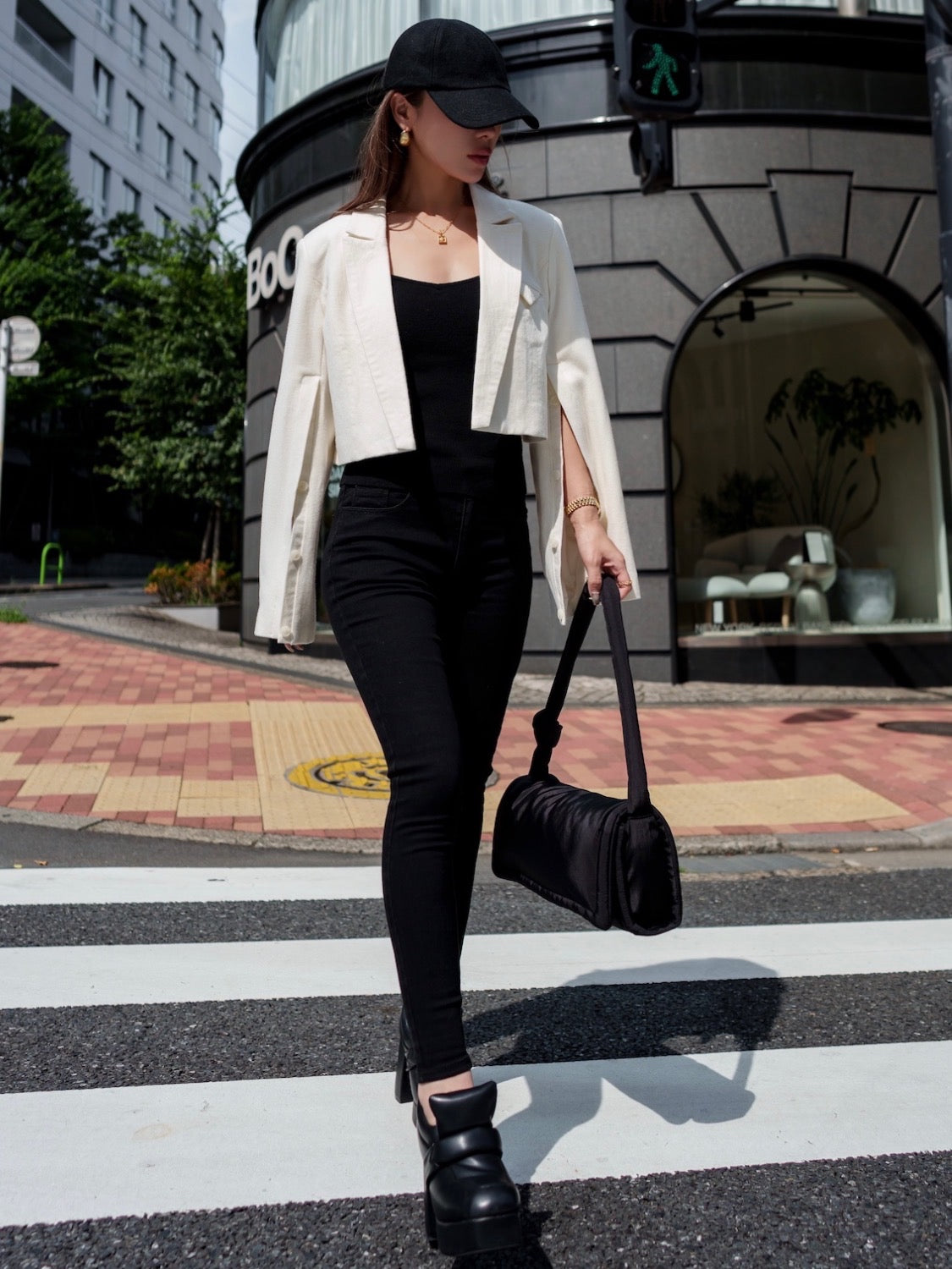 Wool twill short jacket