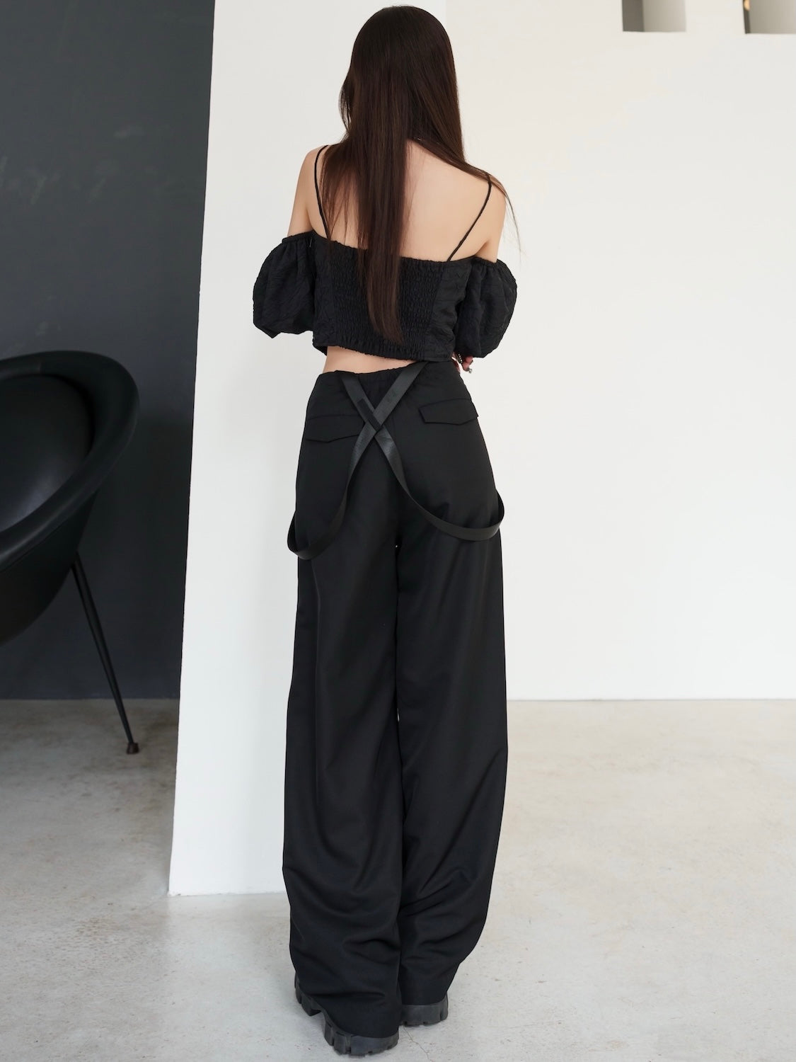 クリンクル Balloon スリーブ Tops