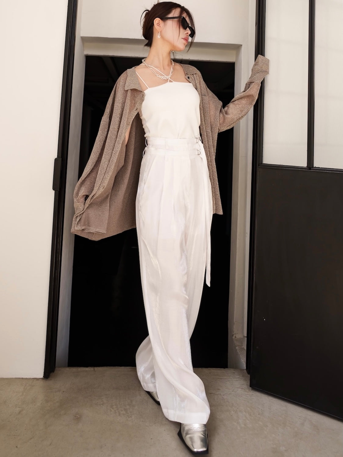 Summer KNIT sheer blouse