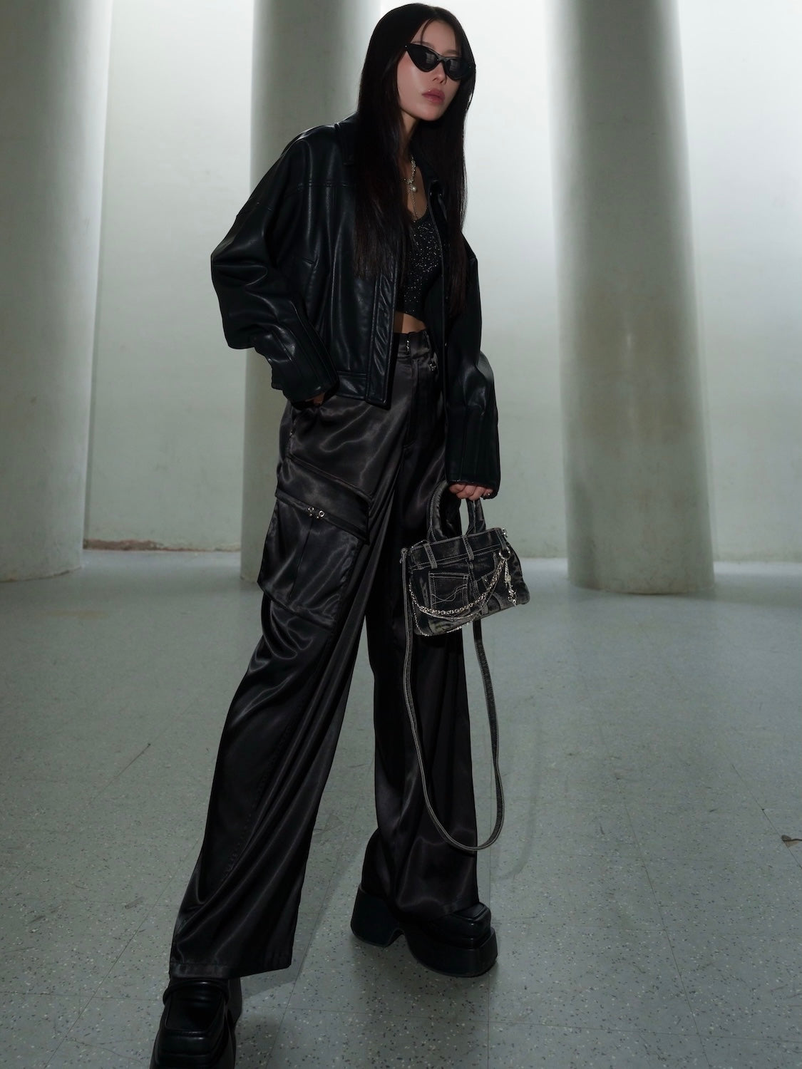 タックカフス レザー Jacket