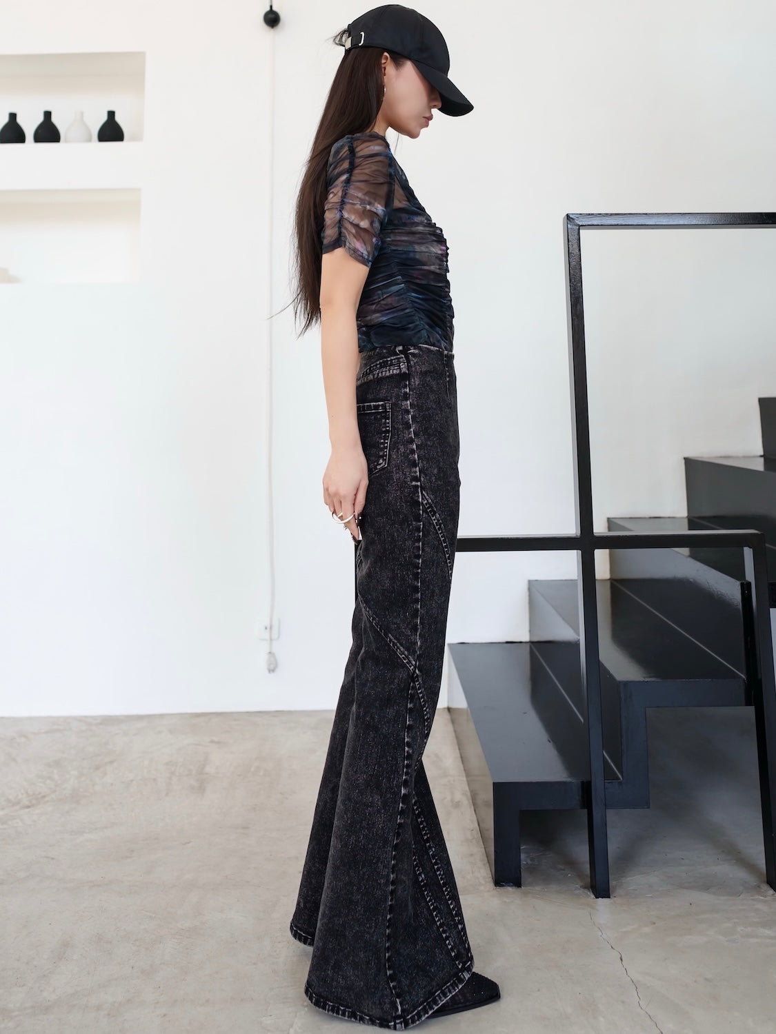 マルチシーム Stretch フレアデニム