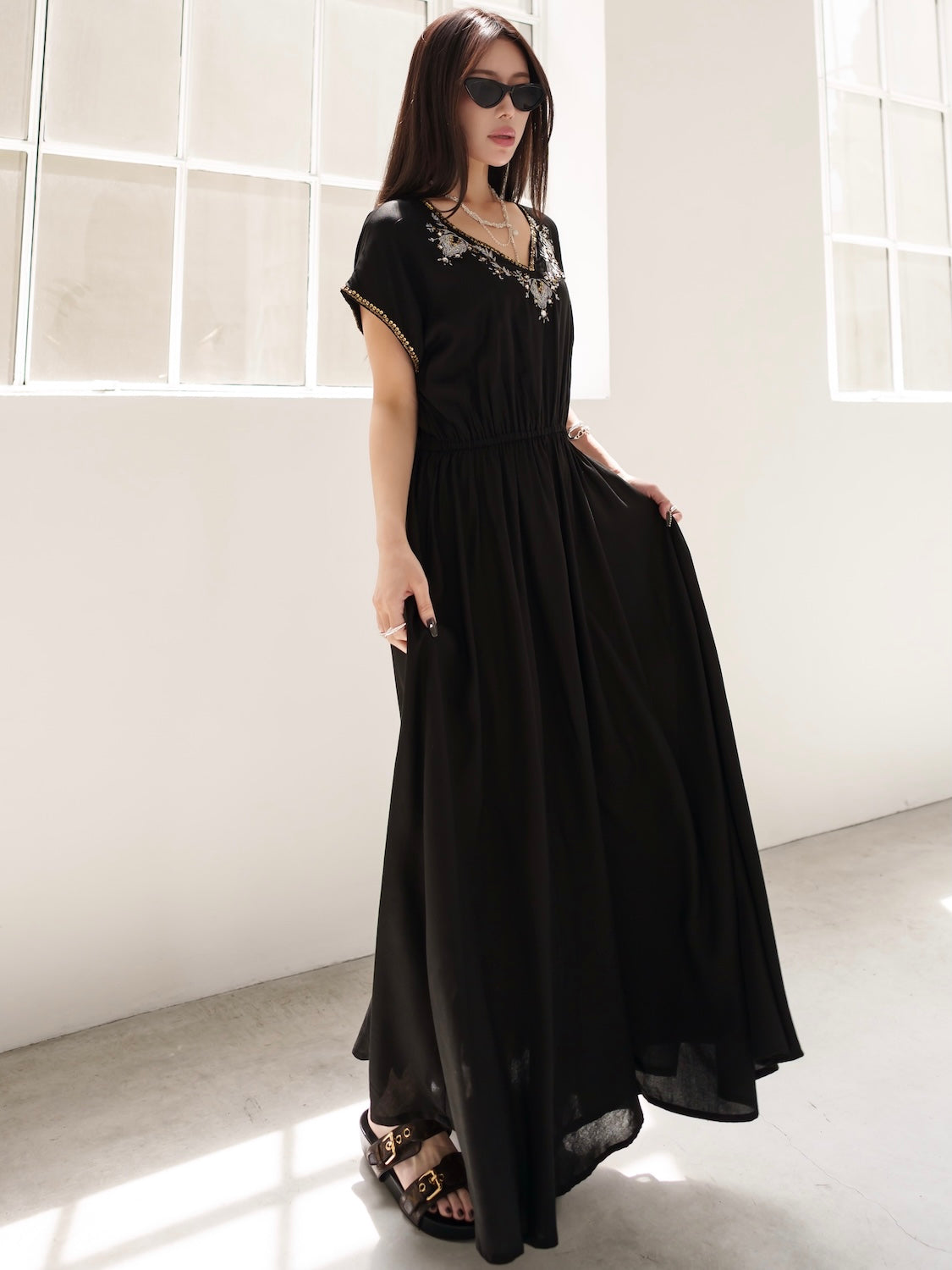 エンブロイダリー Rayon ワンピース