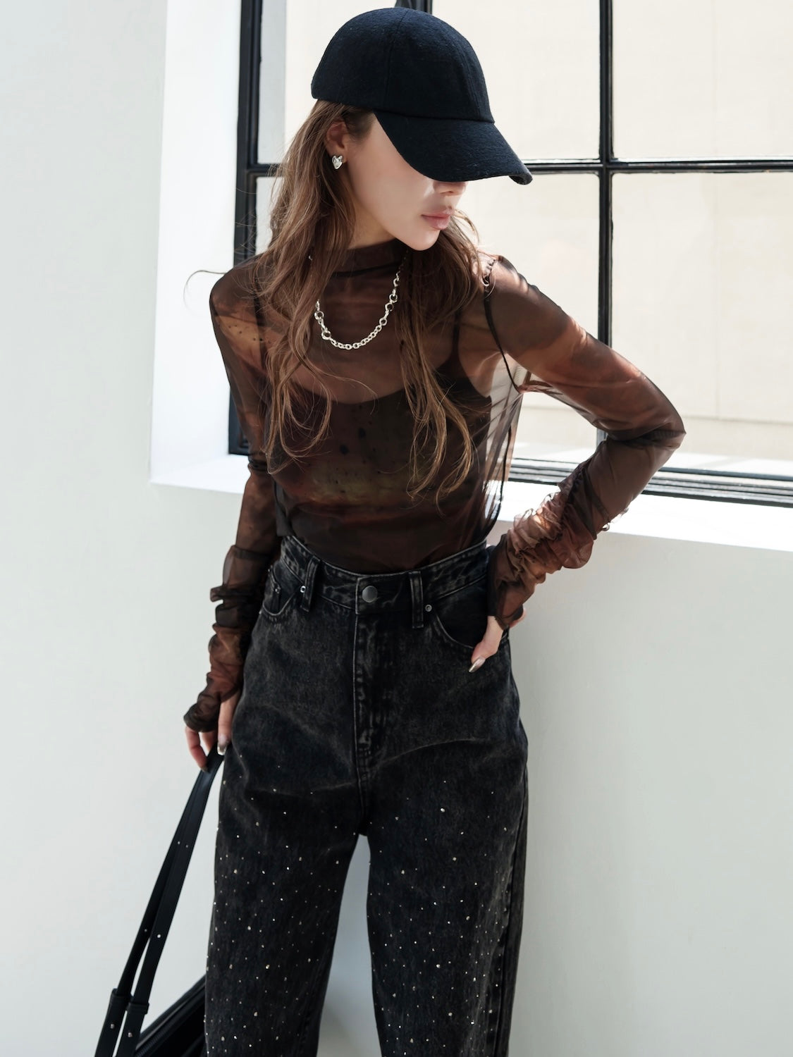 Washed Wide Stone Denim