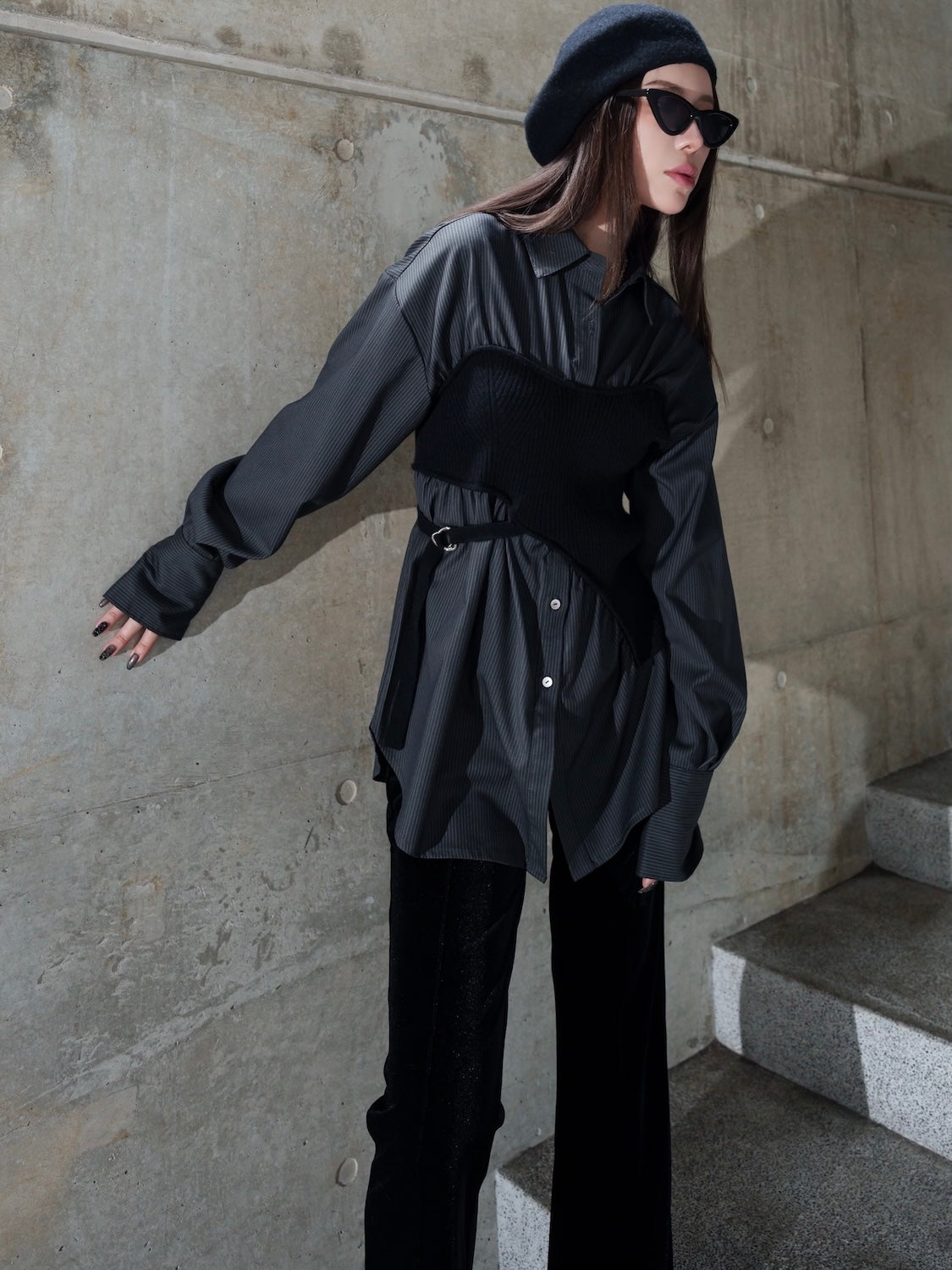 ドッキング KNITビスチェ シャツ