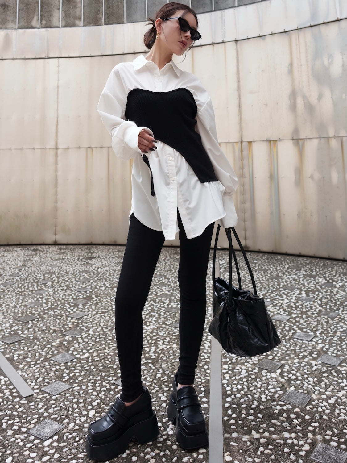 ドッキング KNITビスチェ シャツ