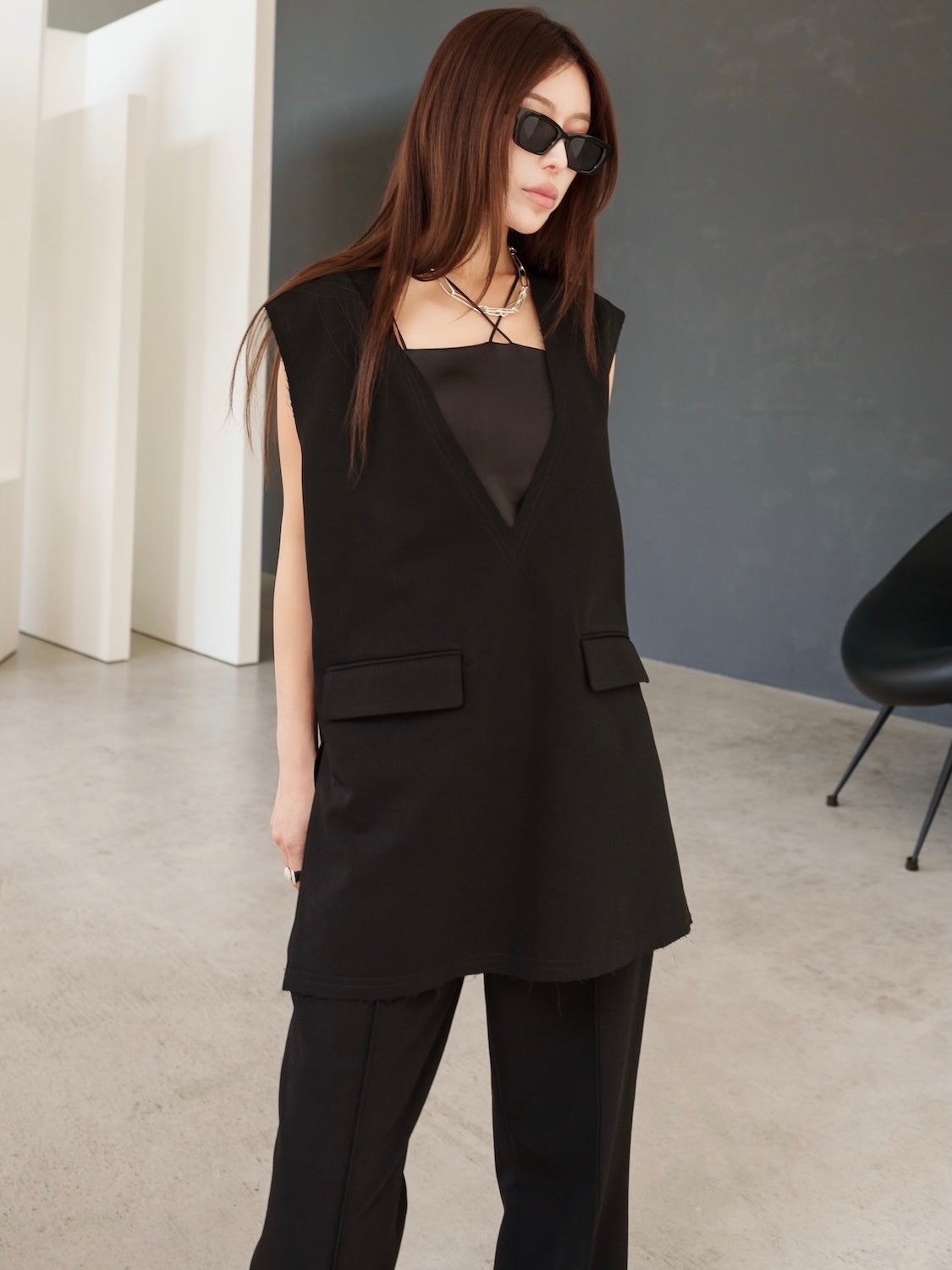 Vネック ベスト セットアップ