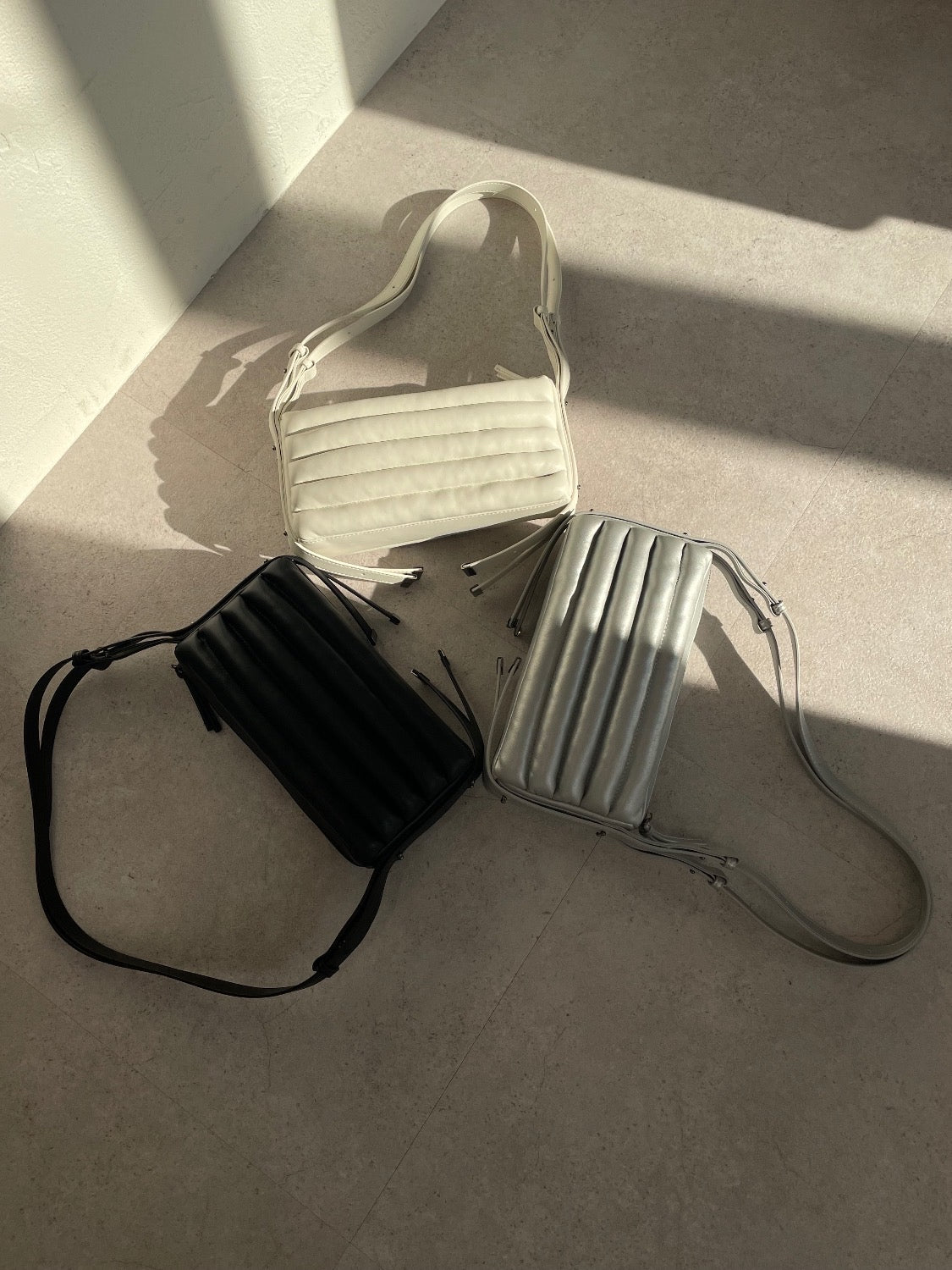 Quilted leather shoulder bag