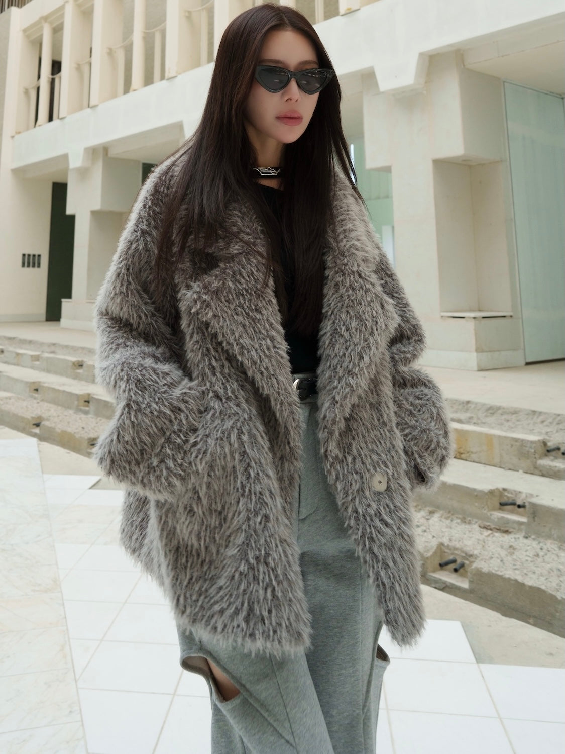 Suede ボンディング Fur コート