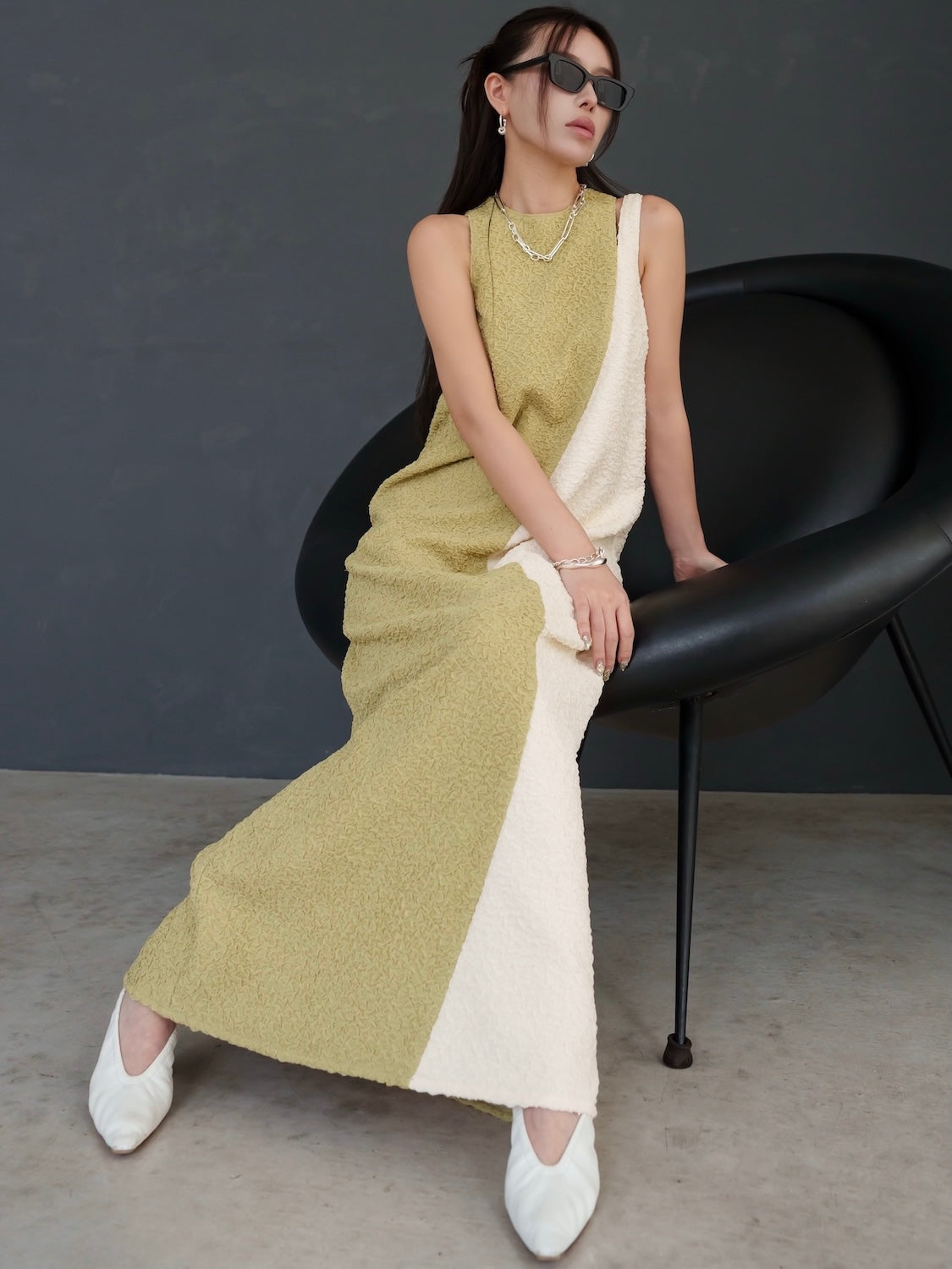 Wave バイカラー ワンピース