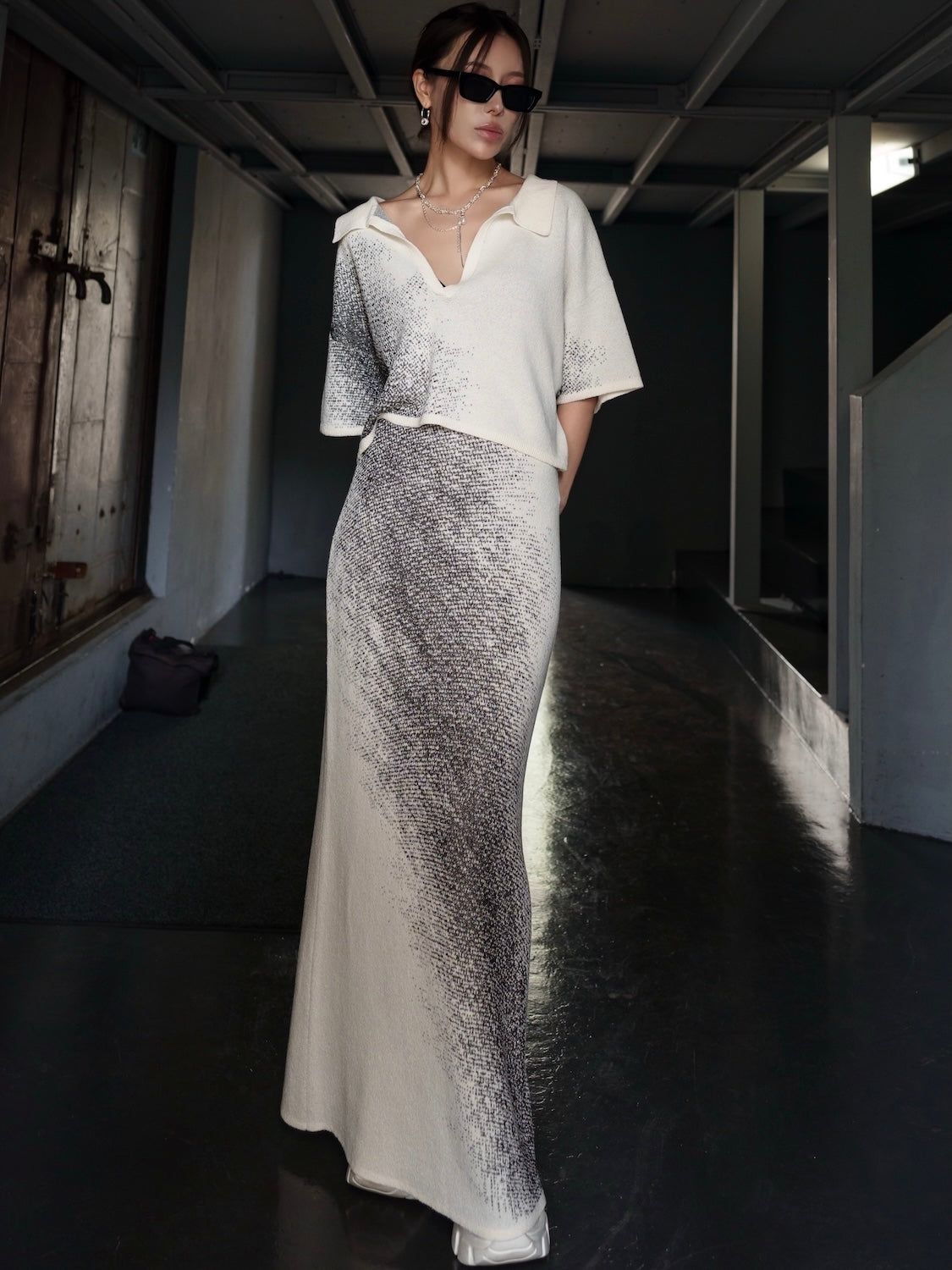 MODEL:159cm<br>COLOR:ホワイト