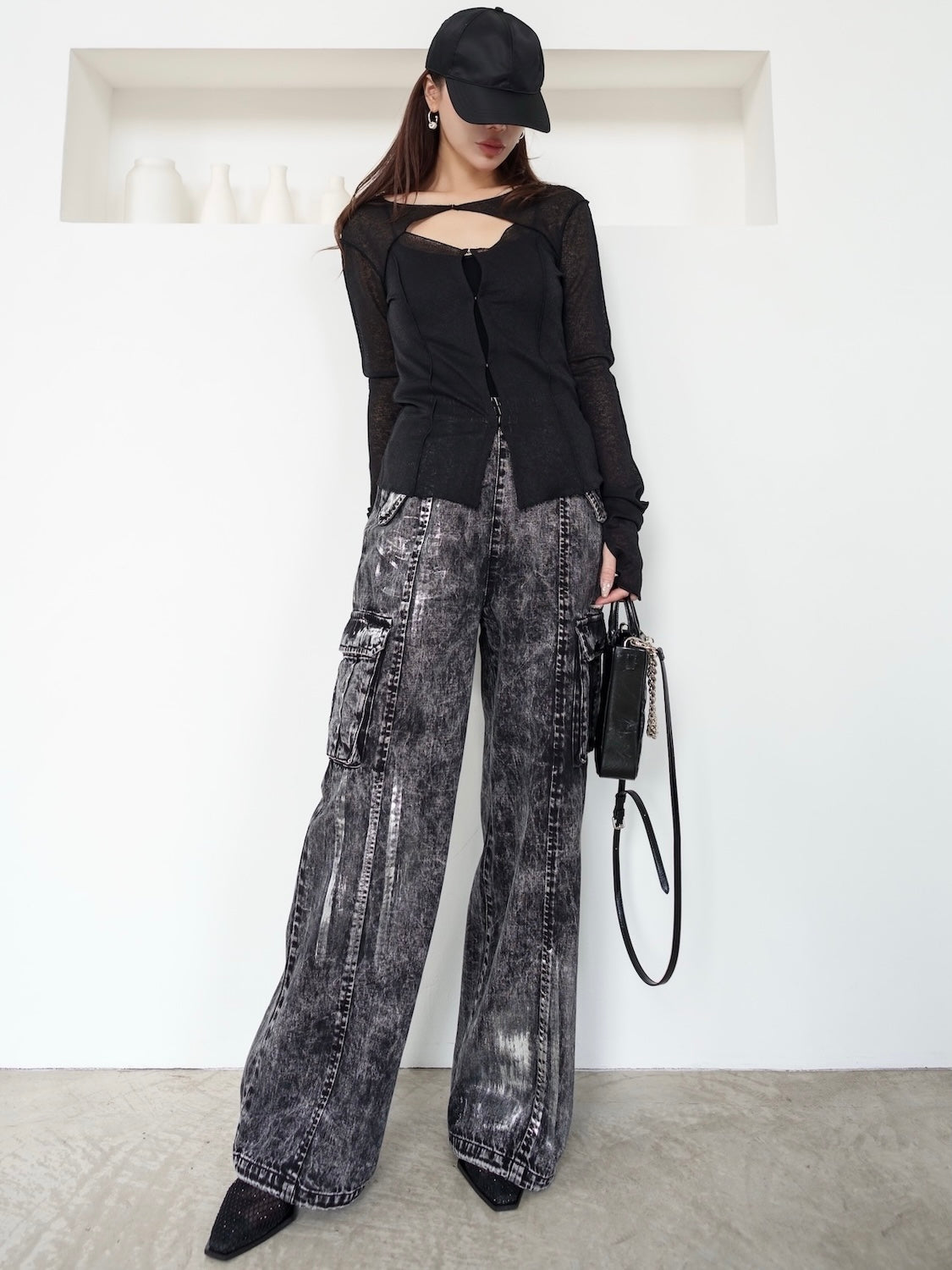 MODEL:159cm<br>COLOR:ブラック