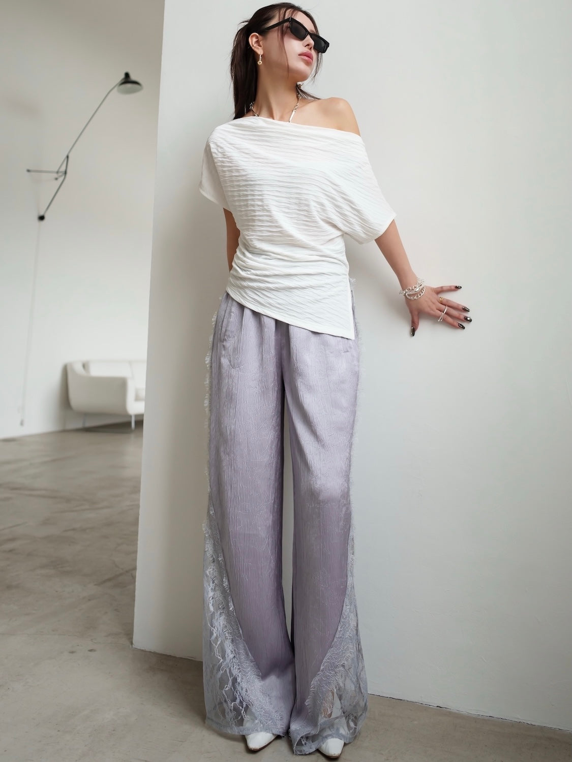 MODEL:159cm<br>COLOR:グレー