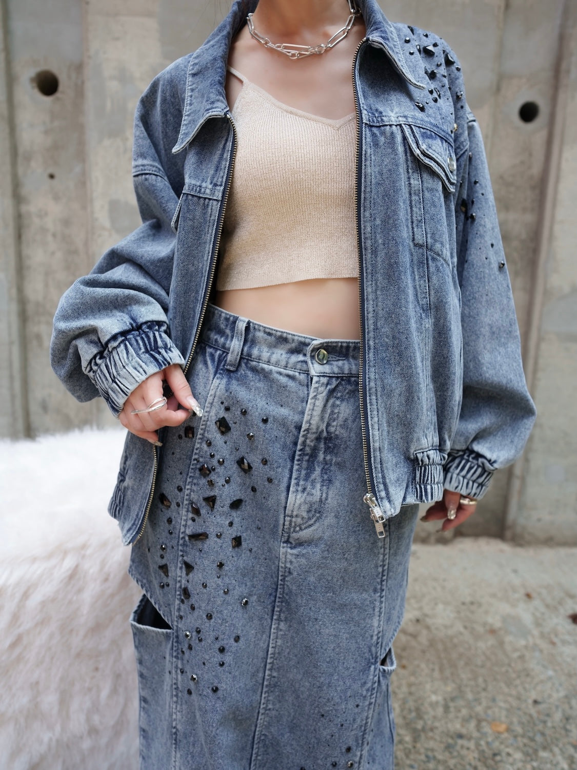 グラデストーン DENIM スカート