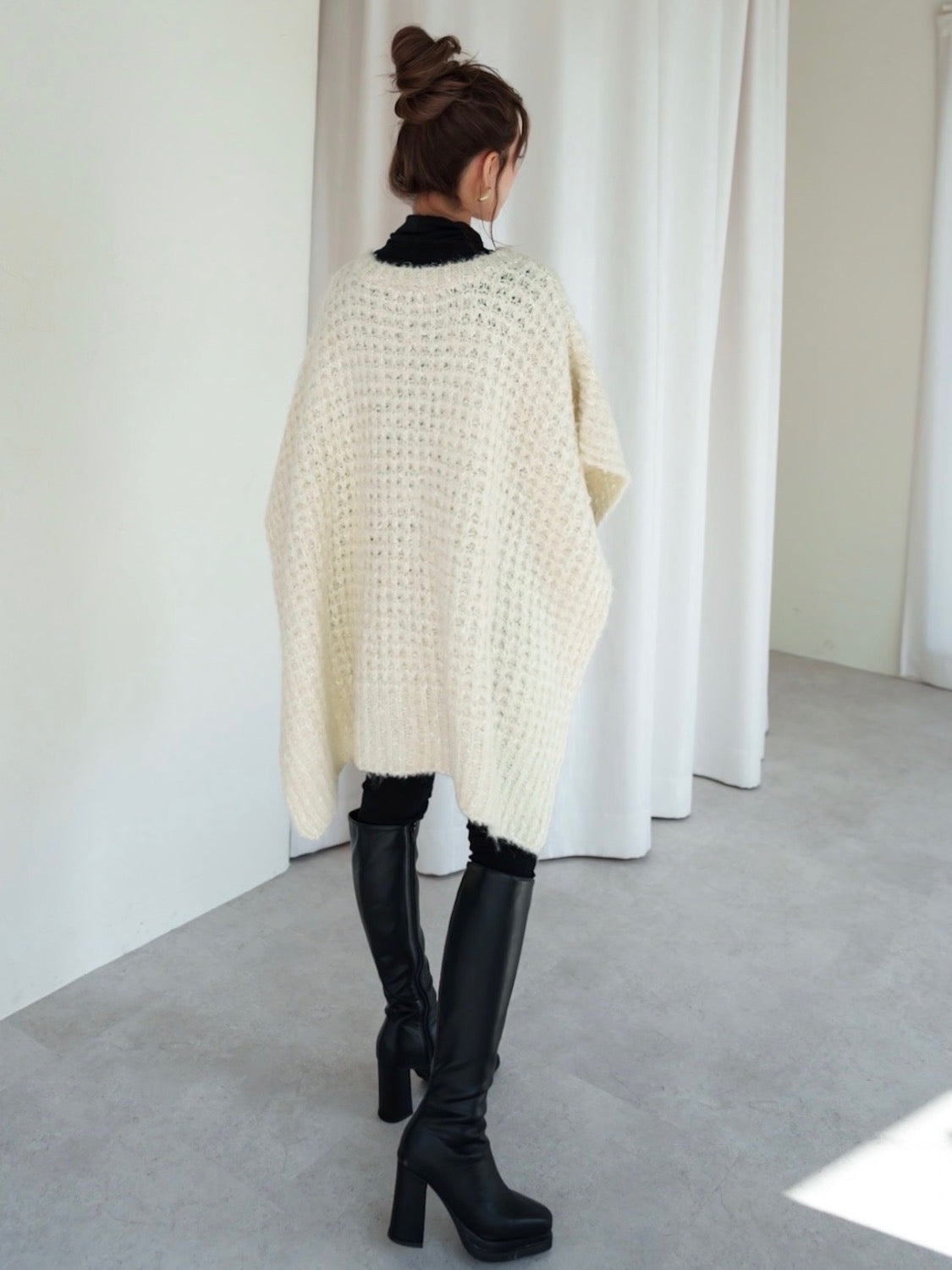 Eco Leather Double Piece Long Boots