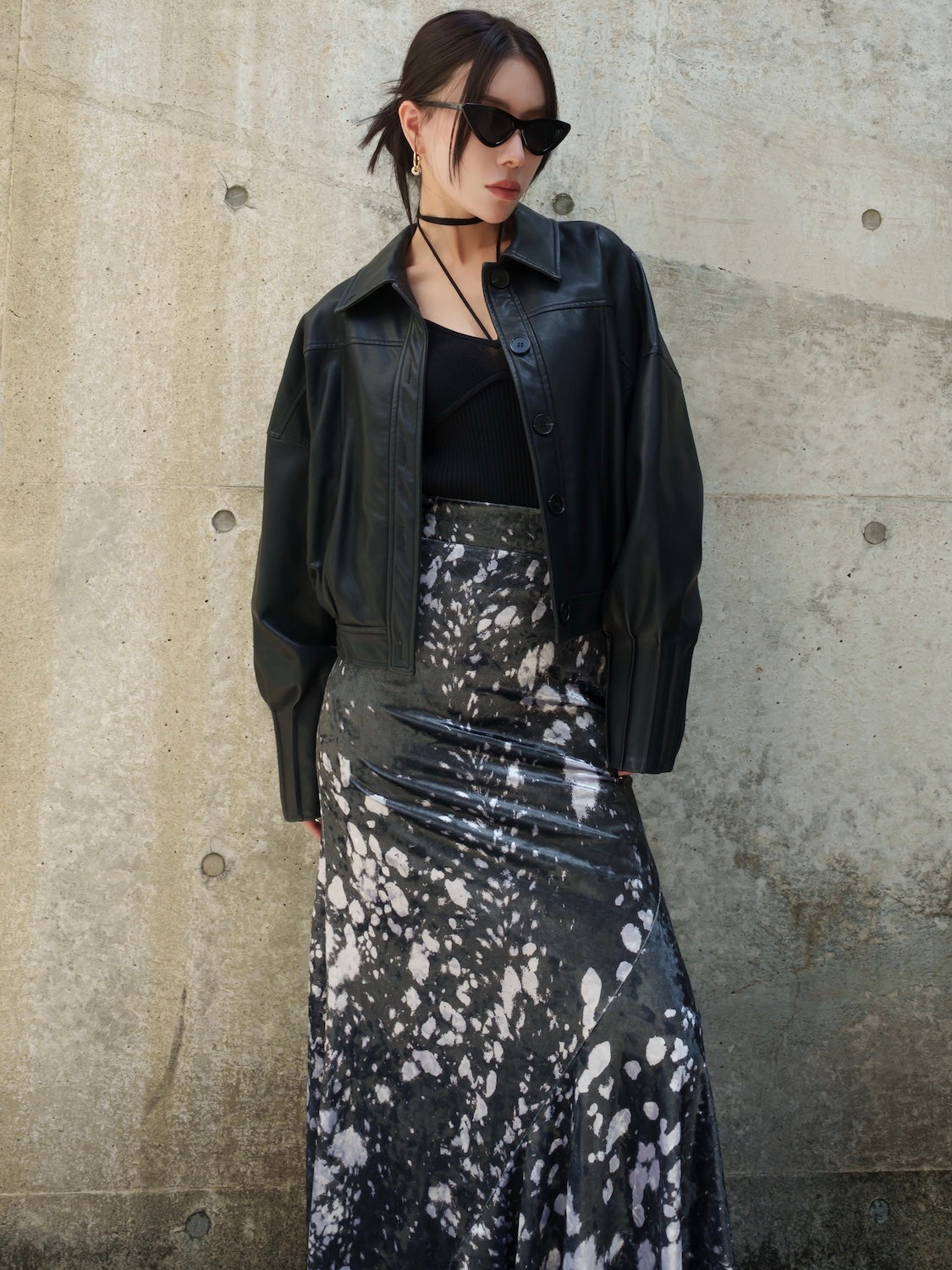 タックカフス レザー Jacket