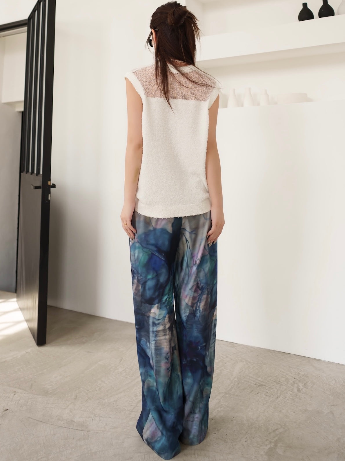 Aqua Flos Design Wide Pants