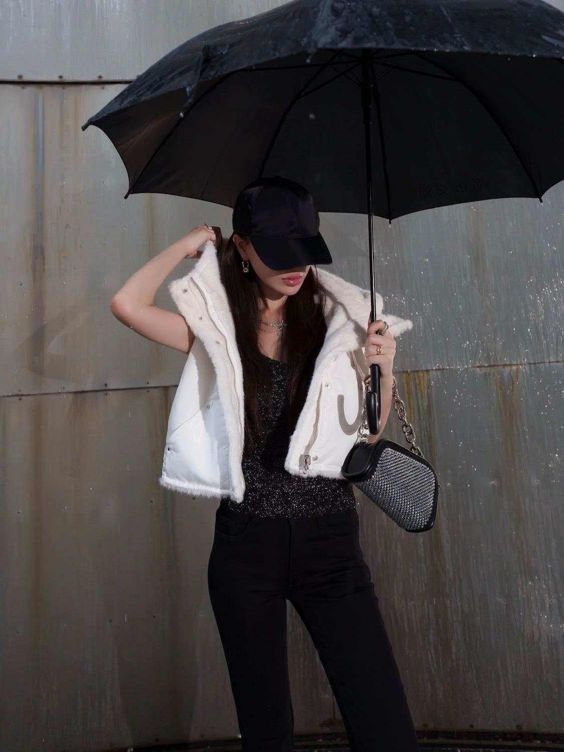 2Way リバーシブル ショート Fur ベスト