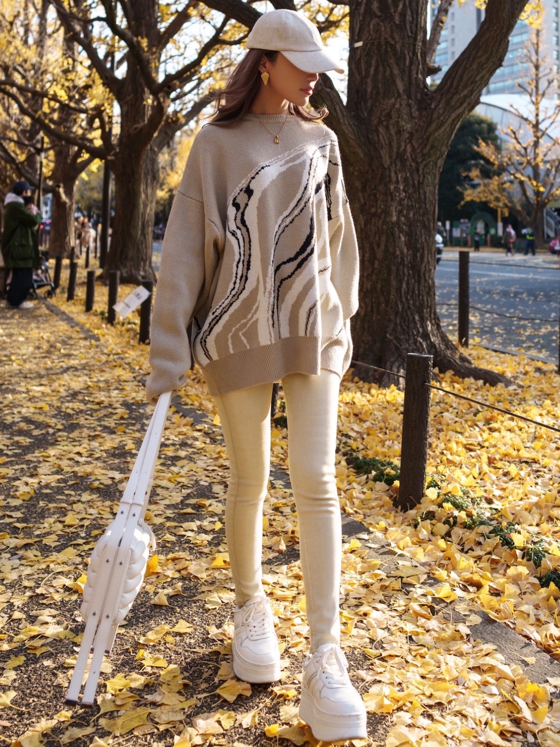 Marble Long-sleeve Pullover