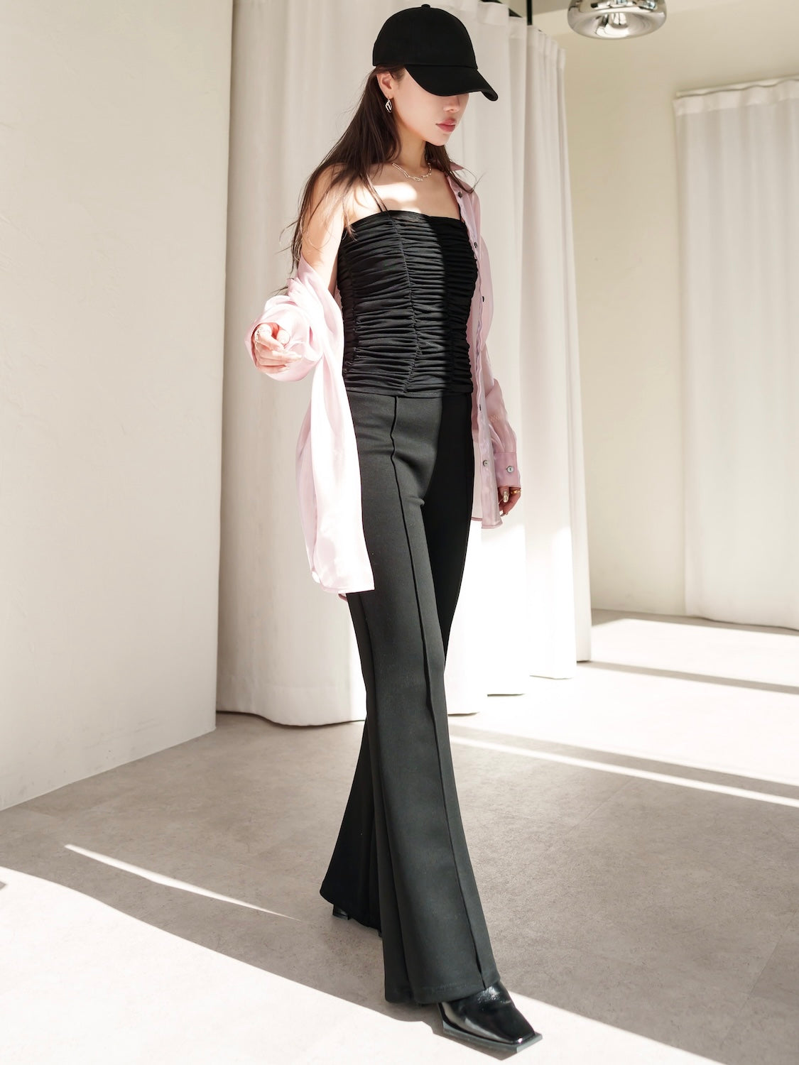 Jersey flare bottom