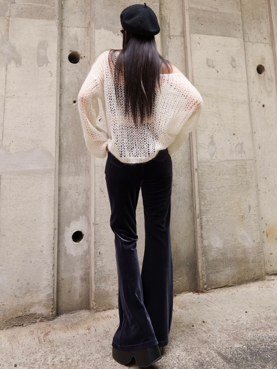 Relax フレア ベロアパンツ