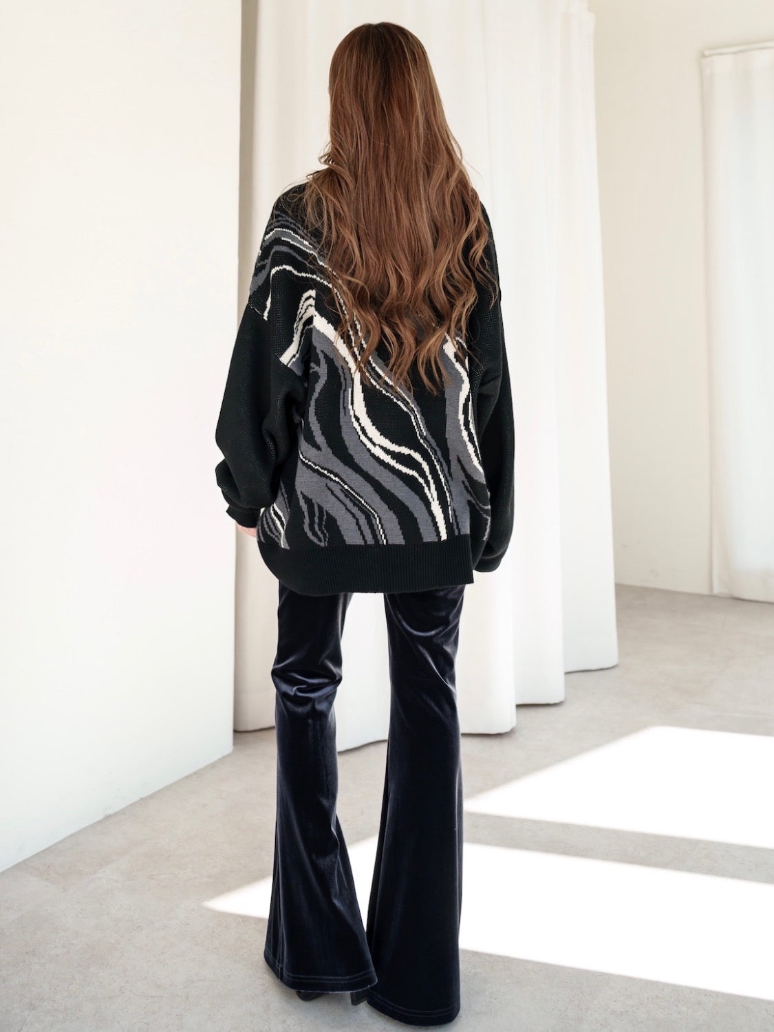 Marble Long-sleeve Pullover