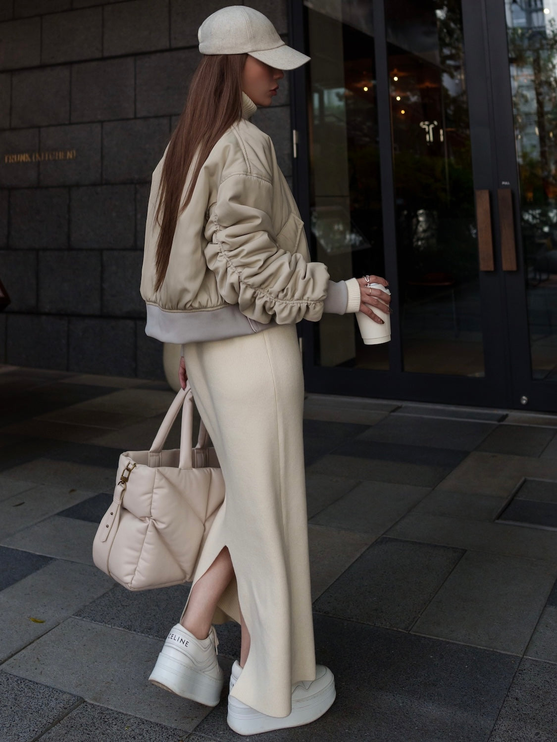 Quilting レザー トートバッグ