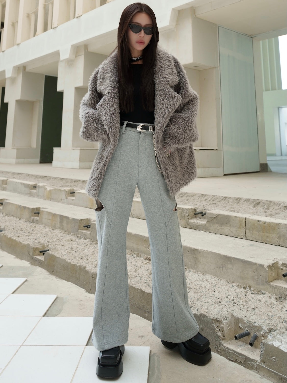 Suede ボンディング Fur コート