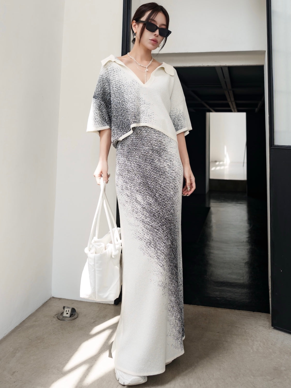 グラデーション ラメ KNIT スキッパー Set-up