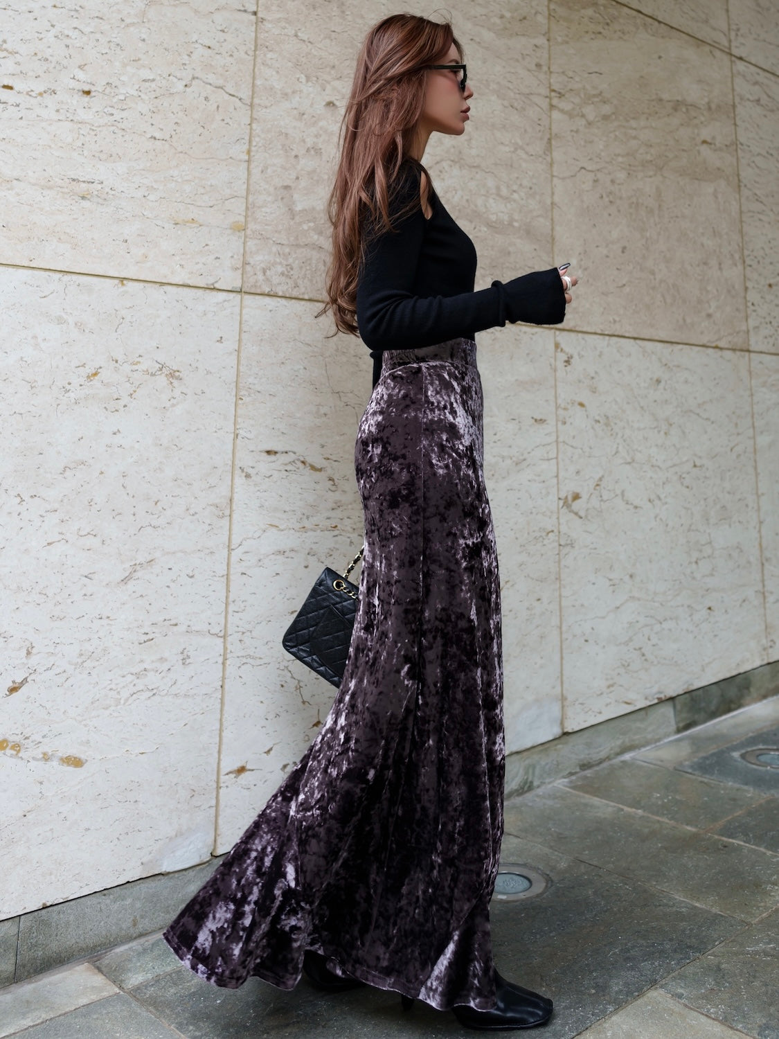Asymmetrical Long-sleeve Knit