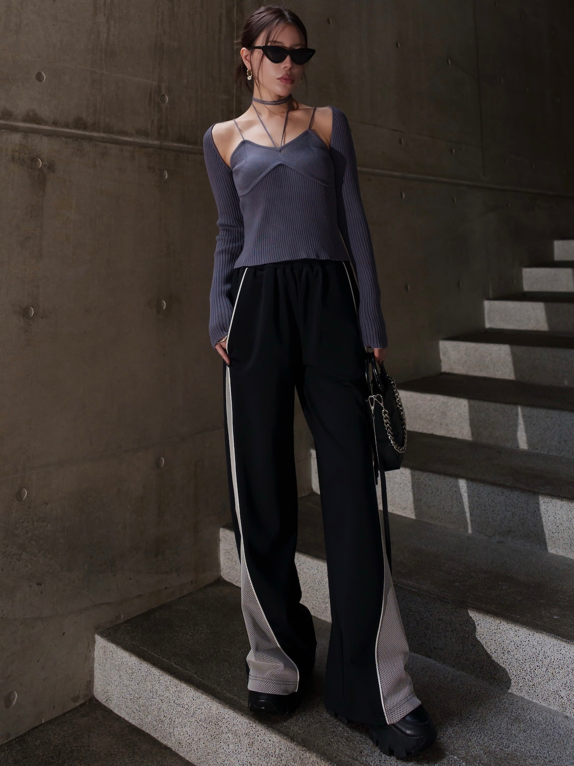 ストラップ ネック KNIT トップス