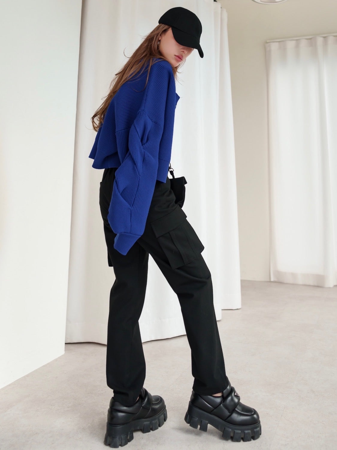 2way sleeve design cardigan