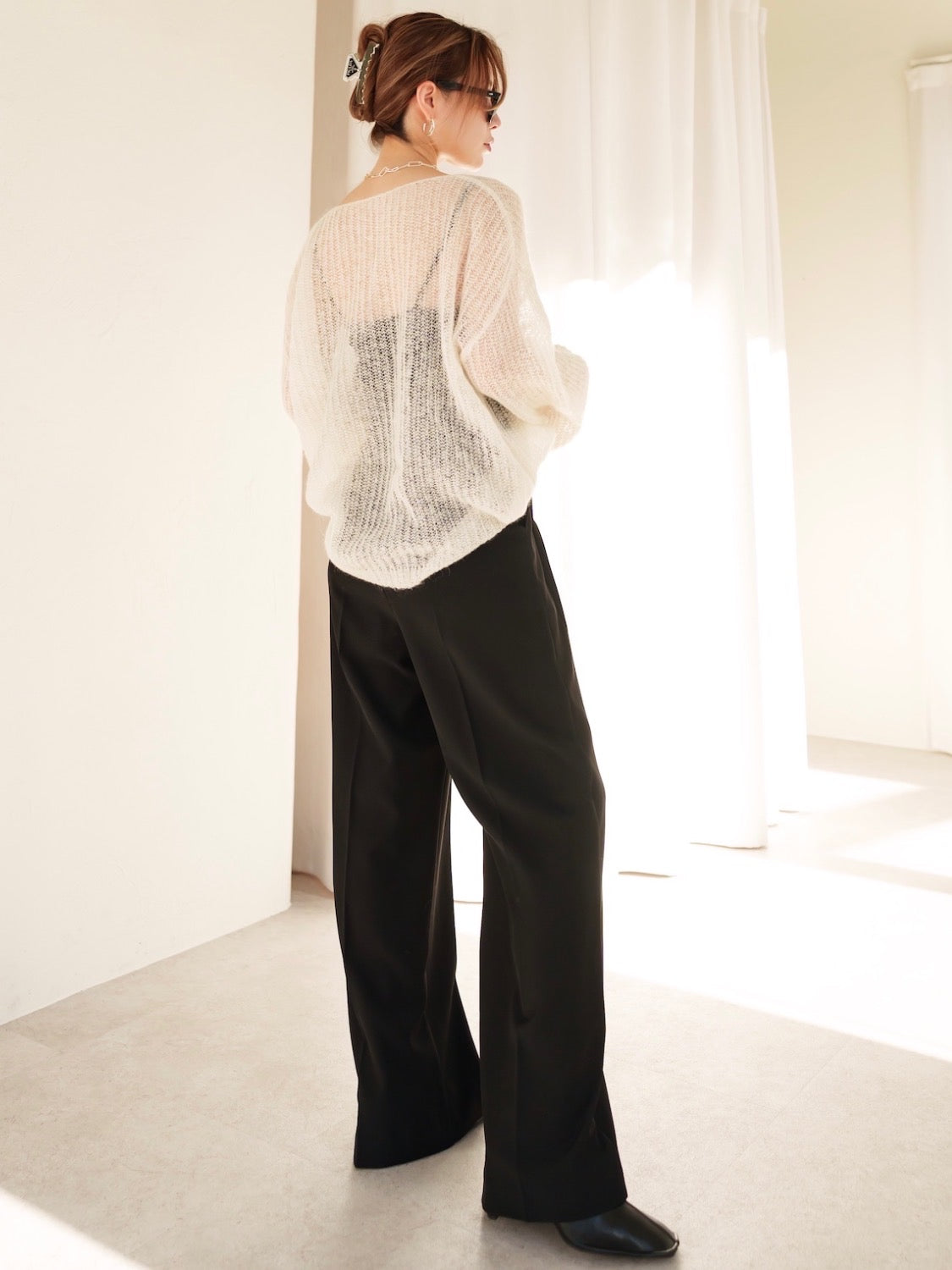 Design Waist Wide Pants