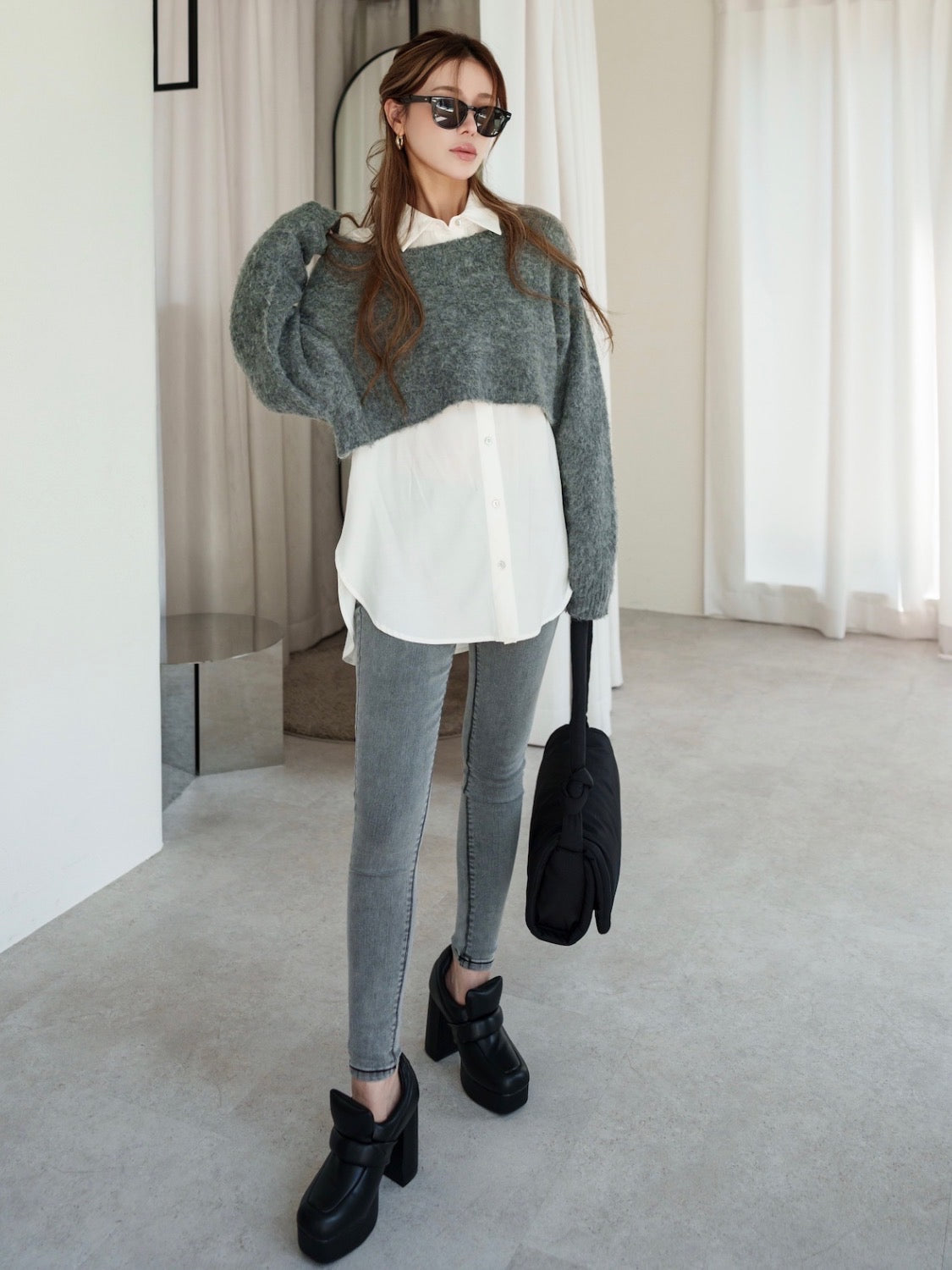 Stretch Gray Skinny