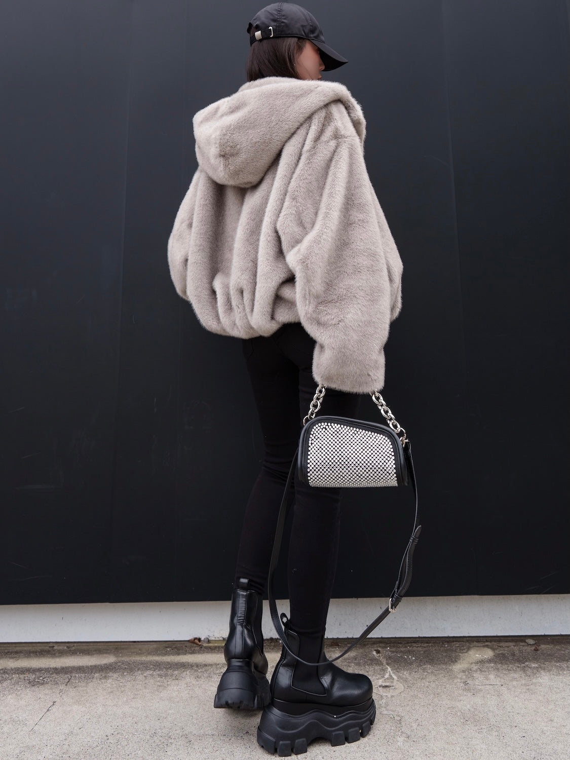 Fur フーディー ヘムタック ブルゾン