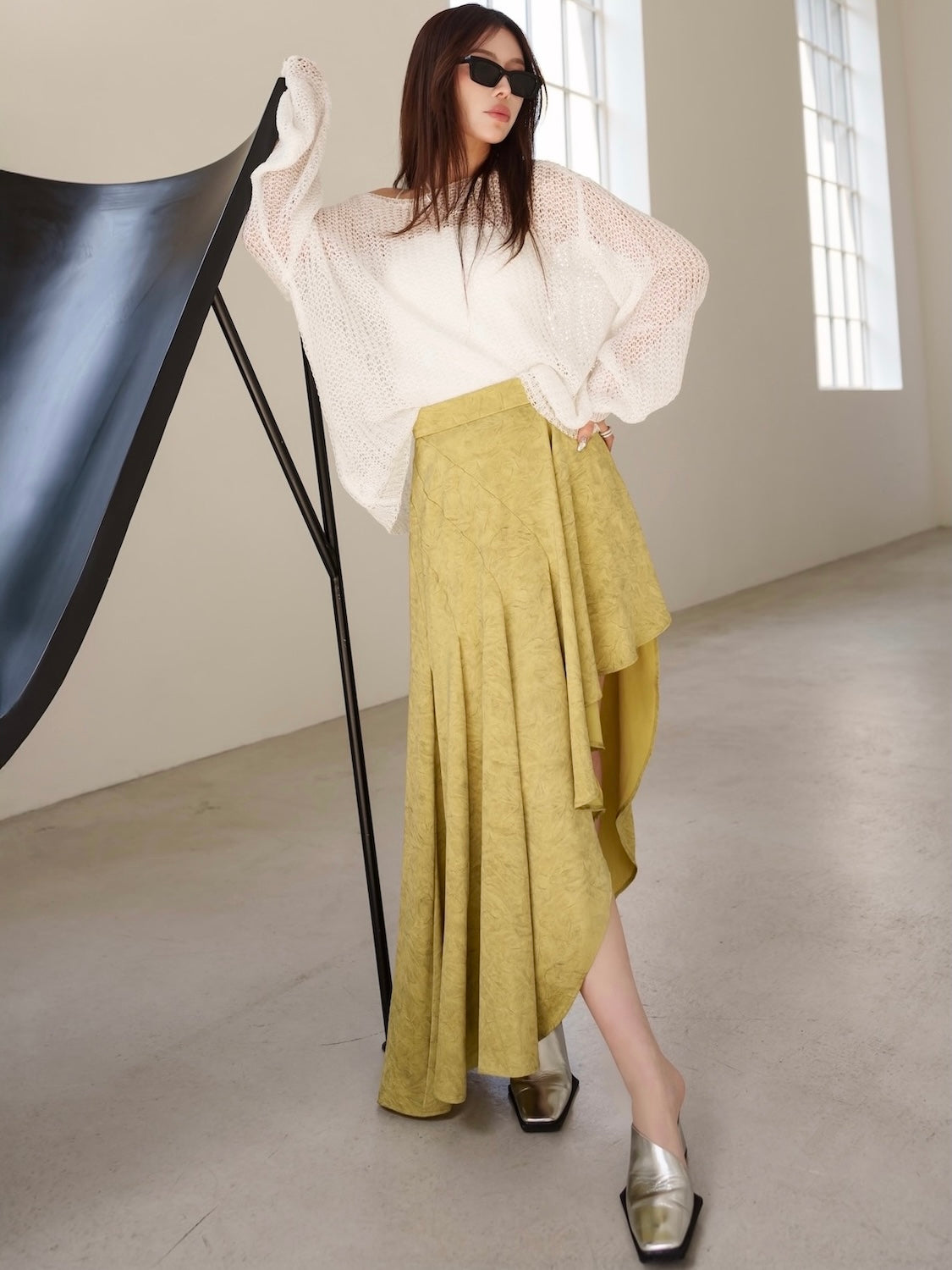 MODEL:159cm<br>COLOR:ホワイト