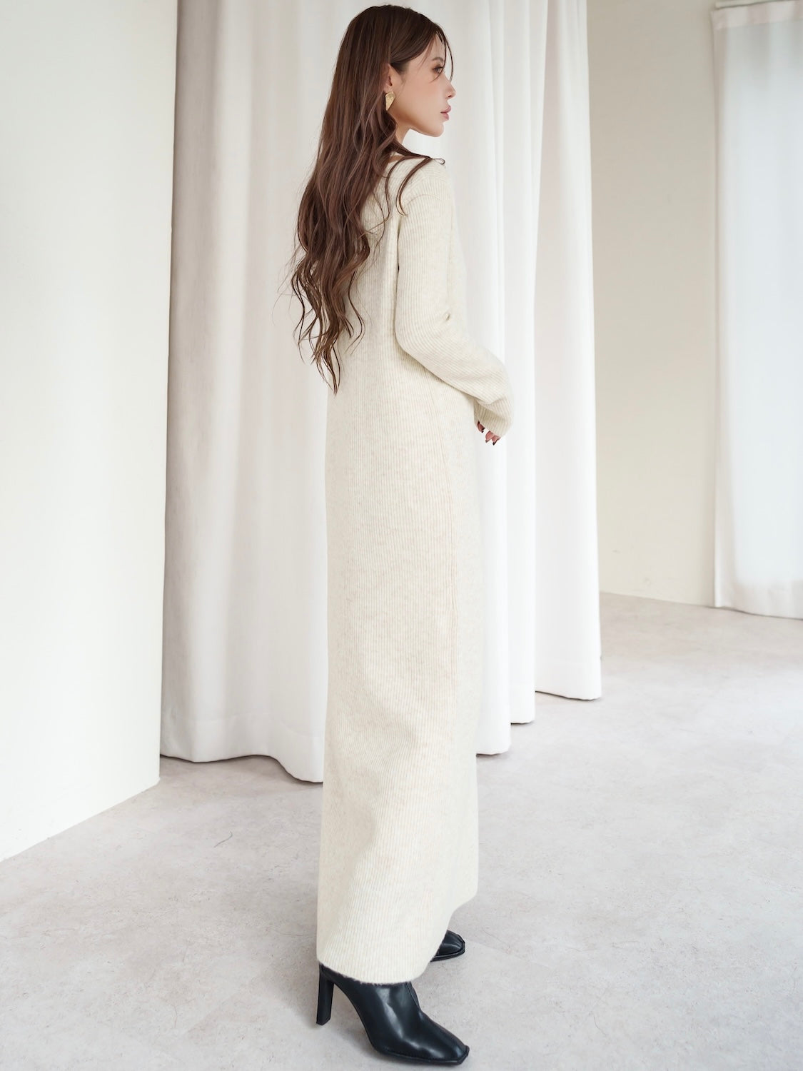 Eco-leather スクエア ショートブーツ