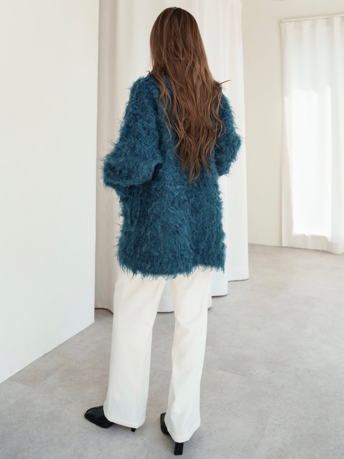 Wool Fur Cardigan