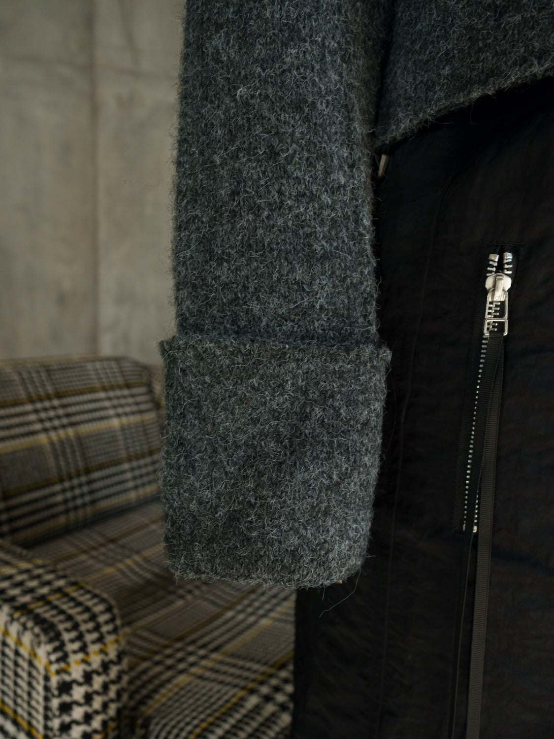 メルトンライク KNIT Zip コート