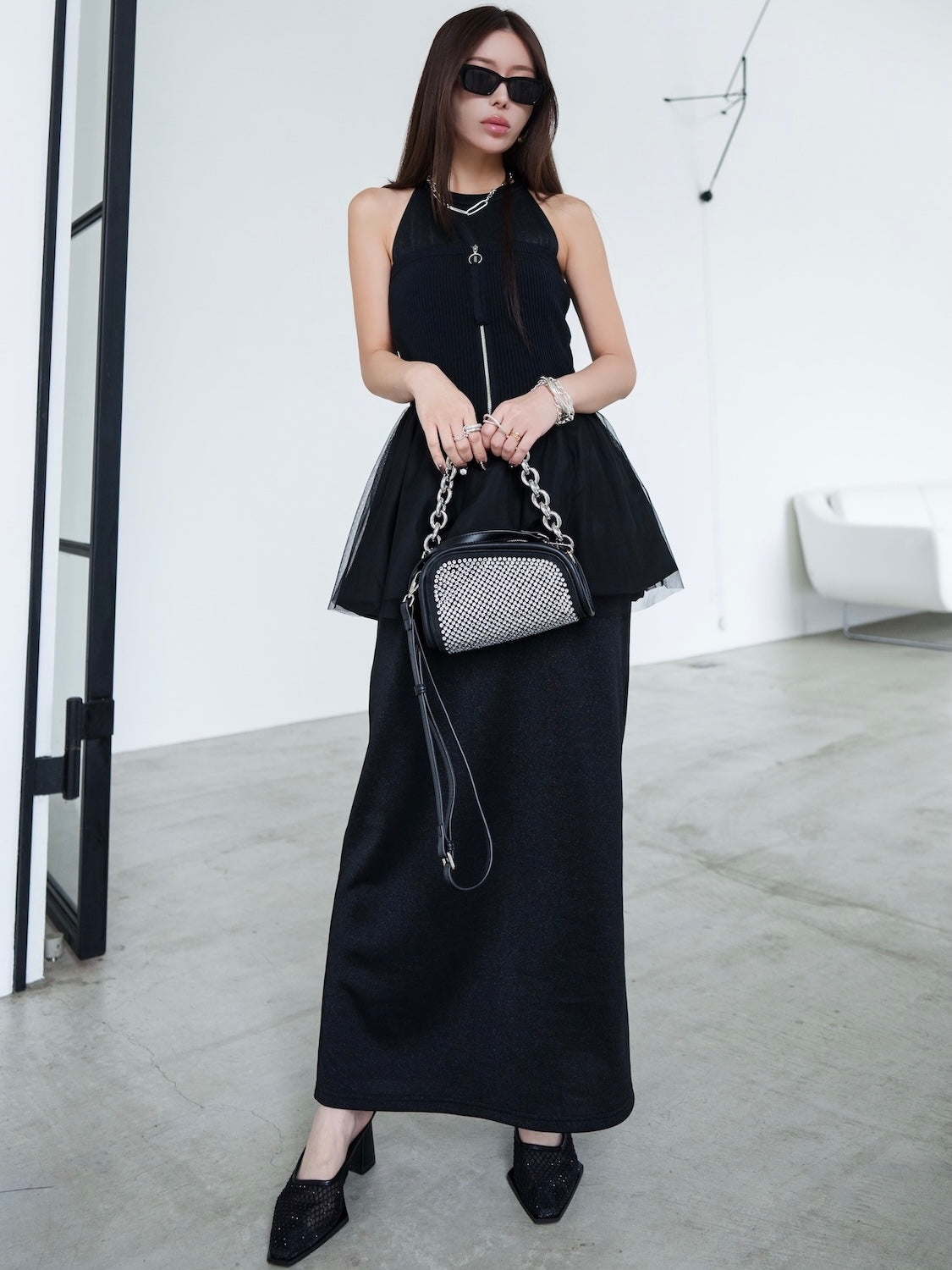 ニット ドッキング バルーンペプラム