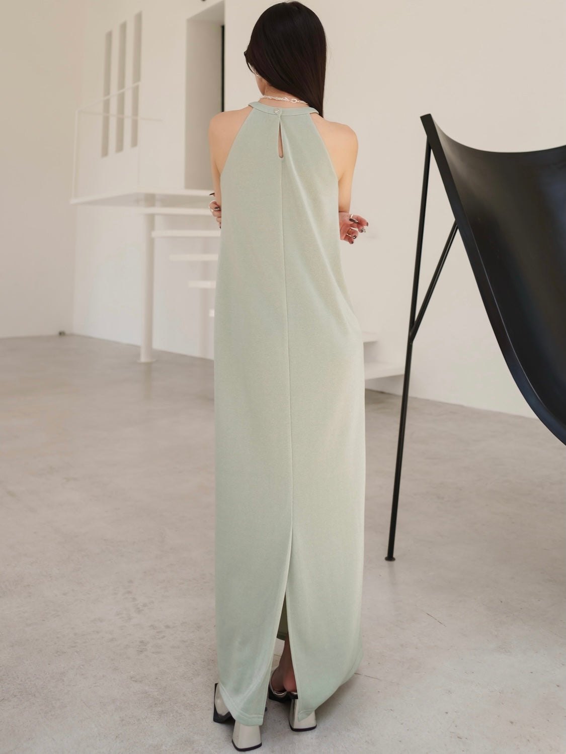 Basic ラメ カットソー ワンピース