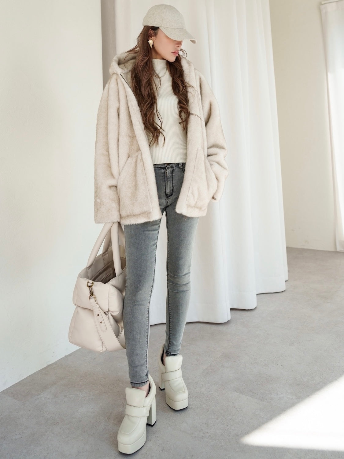 Quilting レザー トートバッグ